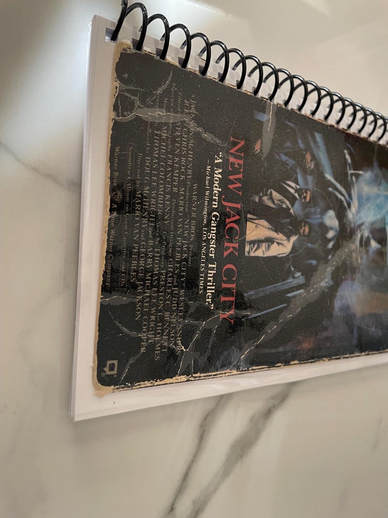 90s New Jack City Movie VHS Upcycled Spiral Bound Notebook Notepad ...