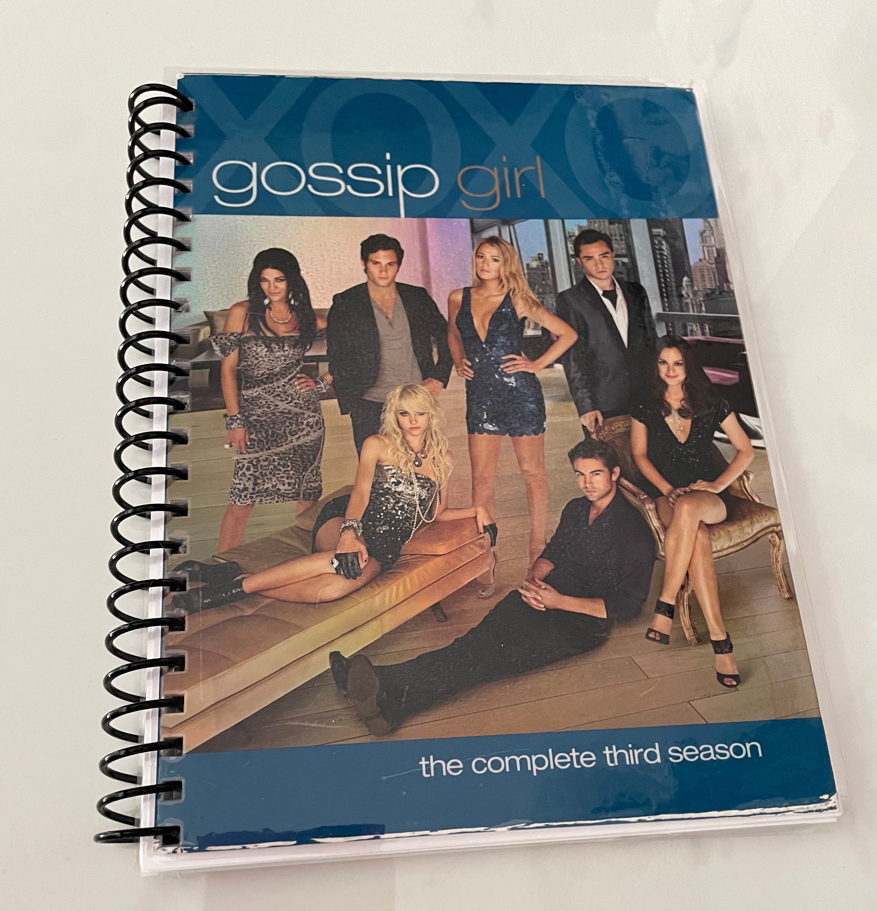 Gossip Girl Season 3 DVD Upcycled Spiral Bound Notebook Vintage TV Show  Blair Waldorf Serena Van Der Woodsen Gift Idea Stocking Stuffer 