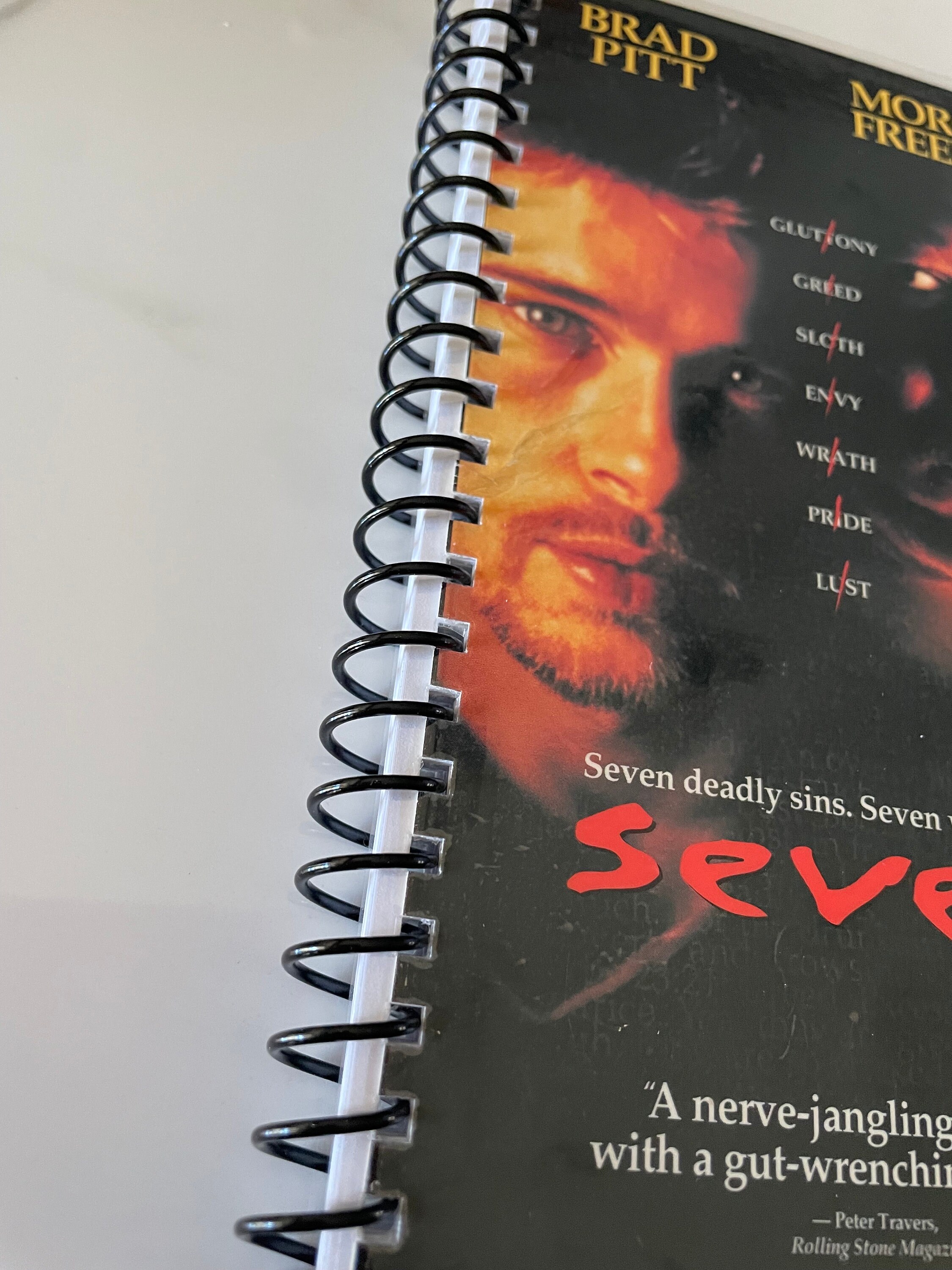 90s Seven Movie VHS Upcycled Spiral Bound Notebook Journal Vintage ...