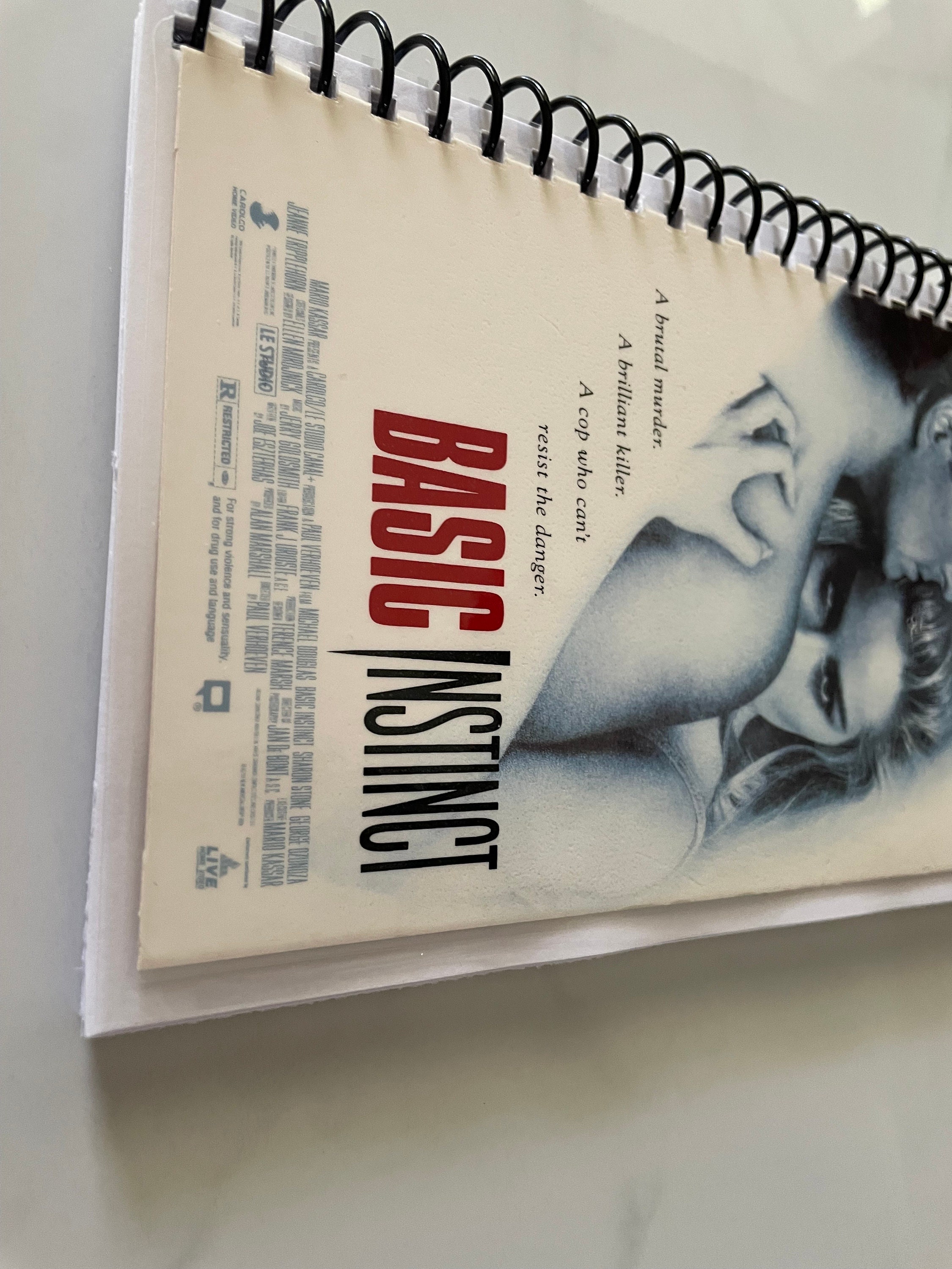 Basic Instinct Movie 90s VHS Upcycled Spiral Bound Notebook Journal ...