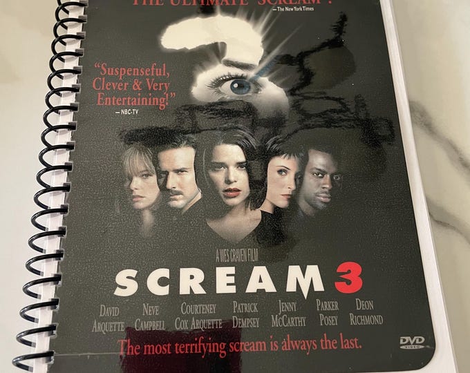 Scream 3 Movie 90s DVD Upcycled Spiral Bound Notebook Vintage - Etsy