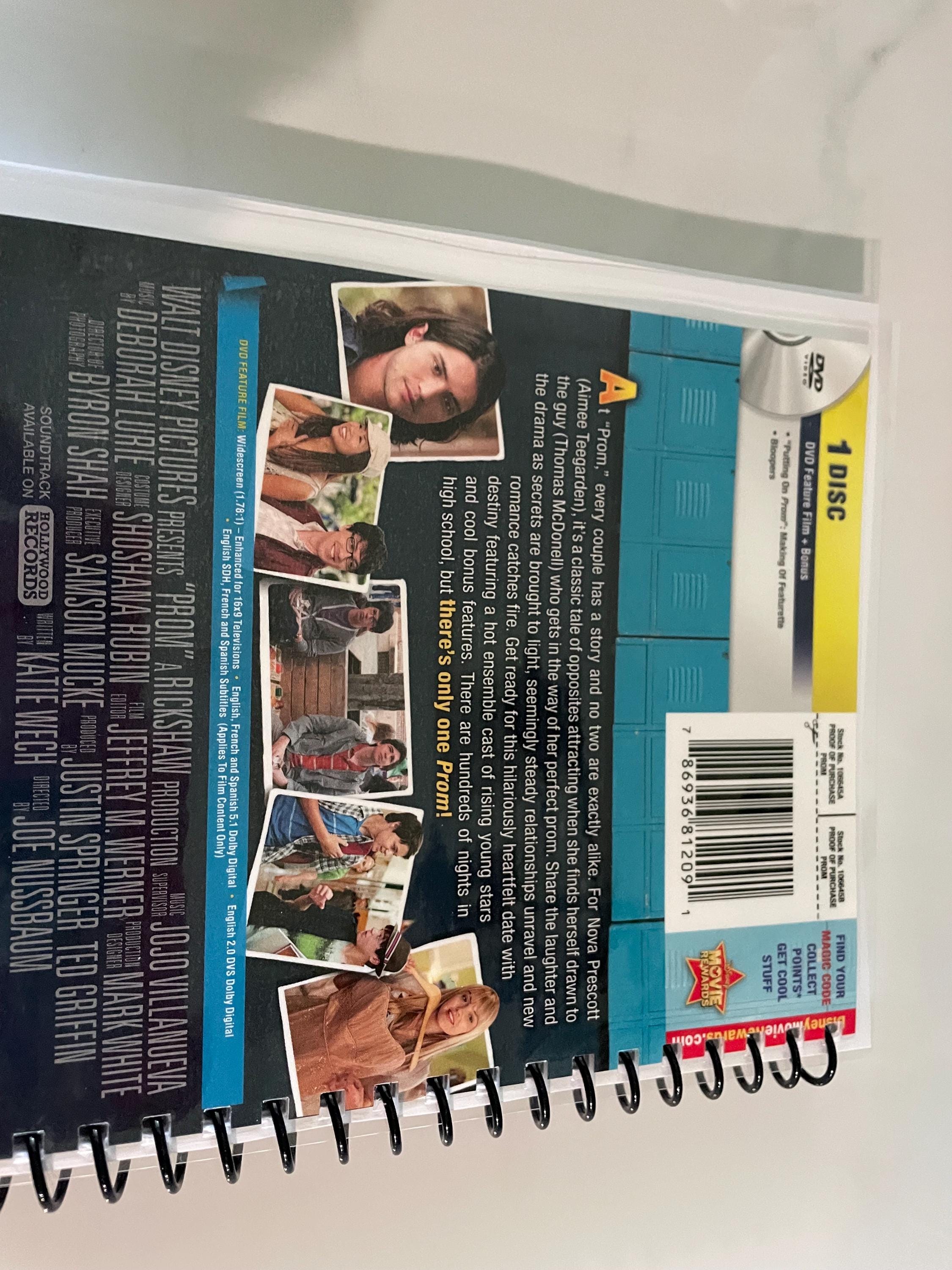 Disney Prom Movie DVD Upcycled Spiral Bound Notebook Journal Notepad ...
