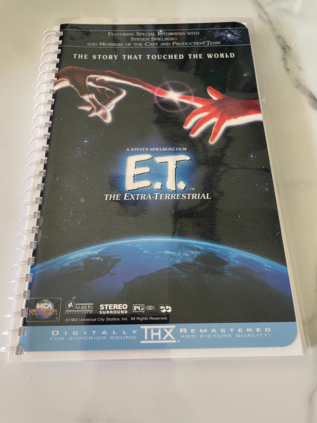 E.T. Movie VHS Video Upcycled Spiral Bound Notebook Journal Notepad ...