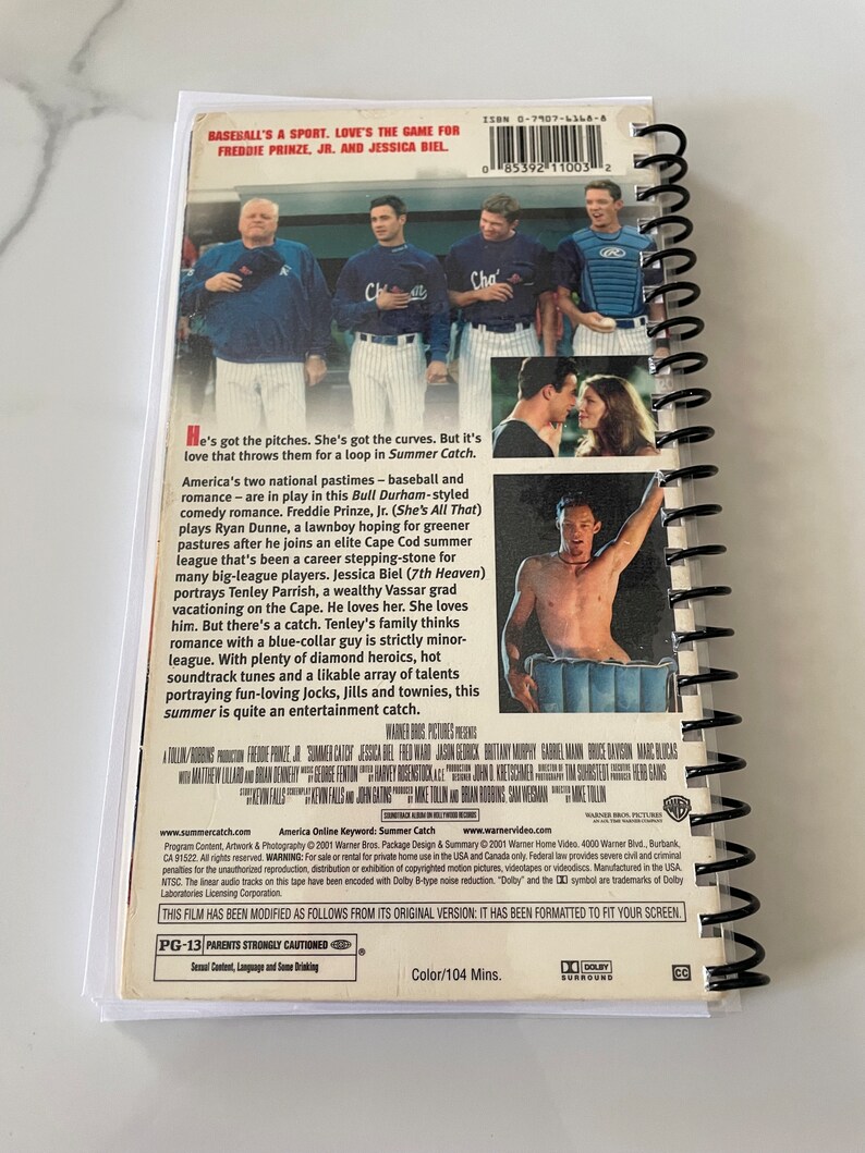 Summer Catch Movie VHS Upcycled Spiral Bound Notebook Journal Vintage ...