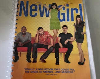 New Girl TV Show Season 1 DVD Upcycled Spiral Bound Notebook Notepad Journal Vintage Unique Gift Idea Jess Day Nick Miller Winston Schmidt