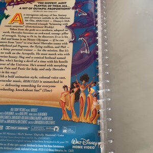 Disneys Hercules Animated 90s VHS Upcycled Spiral Bound Notebook ...