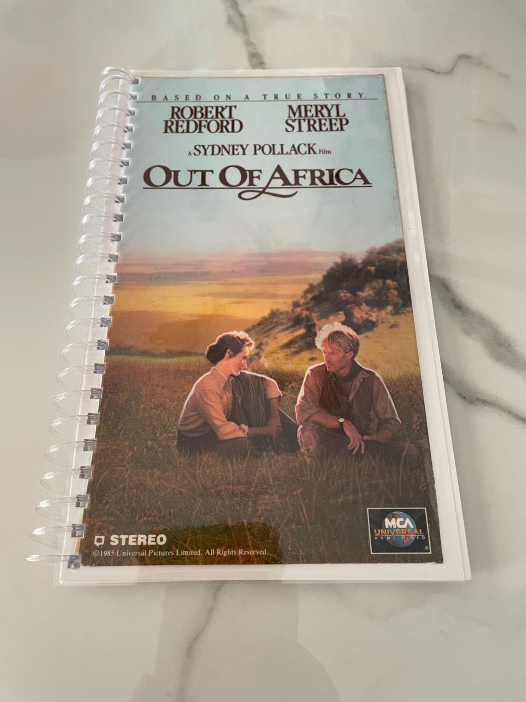 Out of Africa Movie VHS Upcycled Spiral Bound Notebook Notepad Journal ...