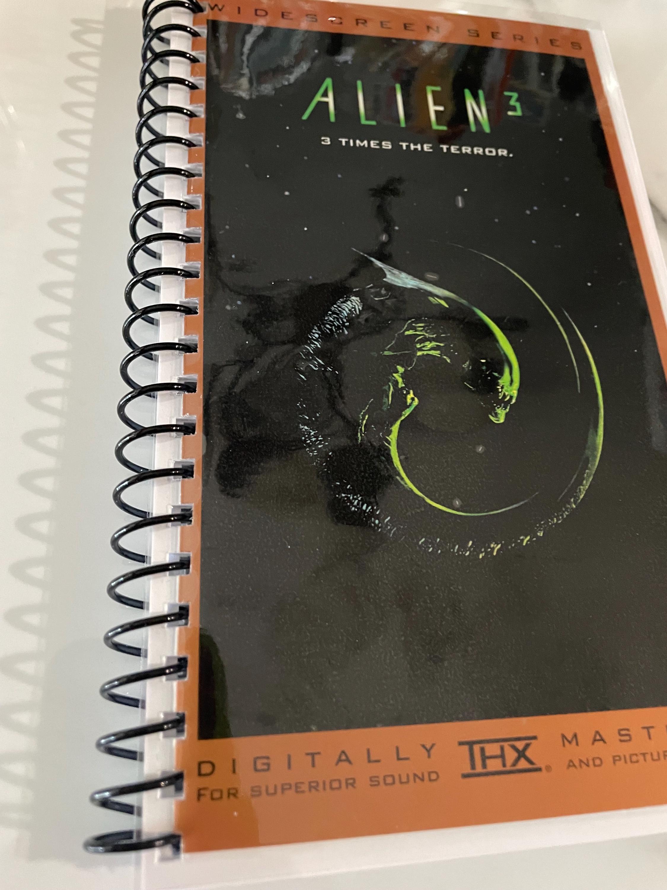 90s Alien 3 Movie VHS Upcycled Spiral Bound Notebook Notepad Journal ...