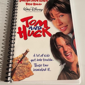 Walt Disney Tom and Huck 90s Movie VHS Video Upcycled Spiral Bound Notebook Journal Notepad Nostalgia Vintage Jonathan Taylor Thomas Retro