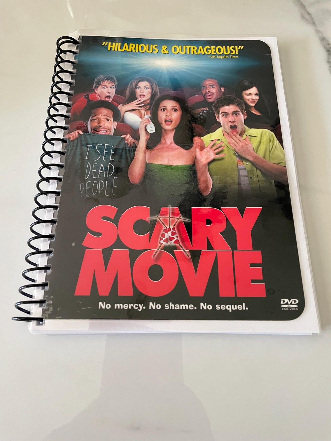 Scary Movie Movie DVD Upcycled Spiral Bound Notebook Journal Notepad ...