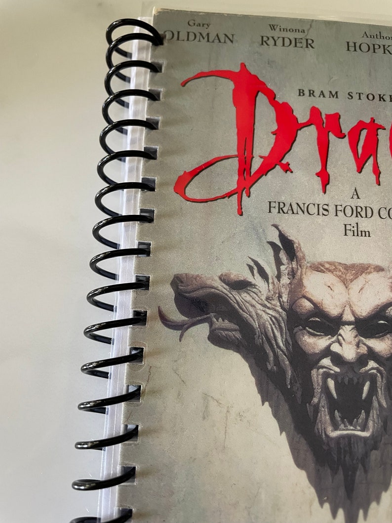 90s Dracula Movie VHS Upcycled Spiral Bound Notebook Vintage - Etsy