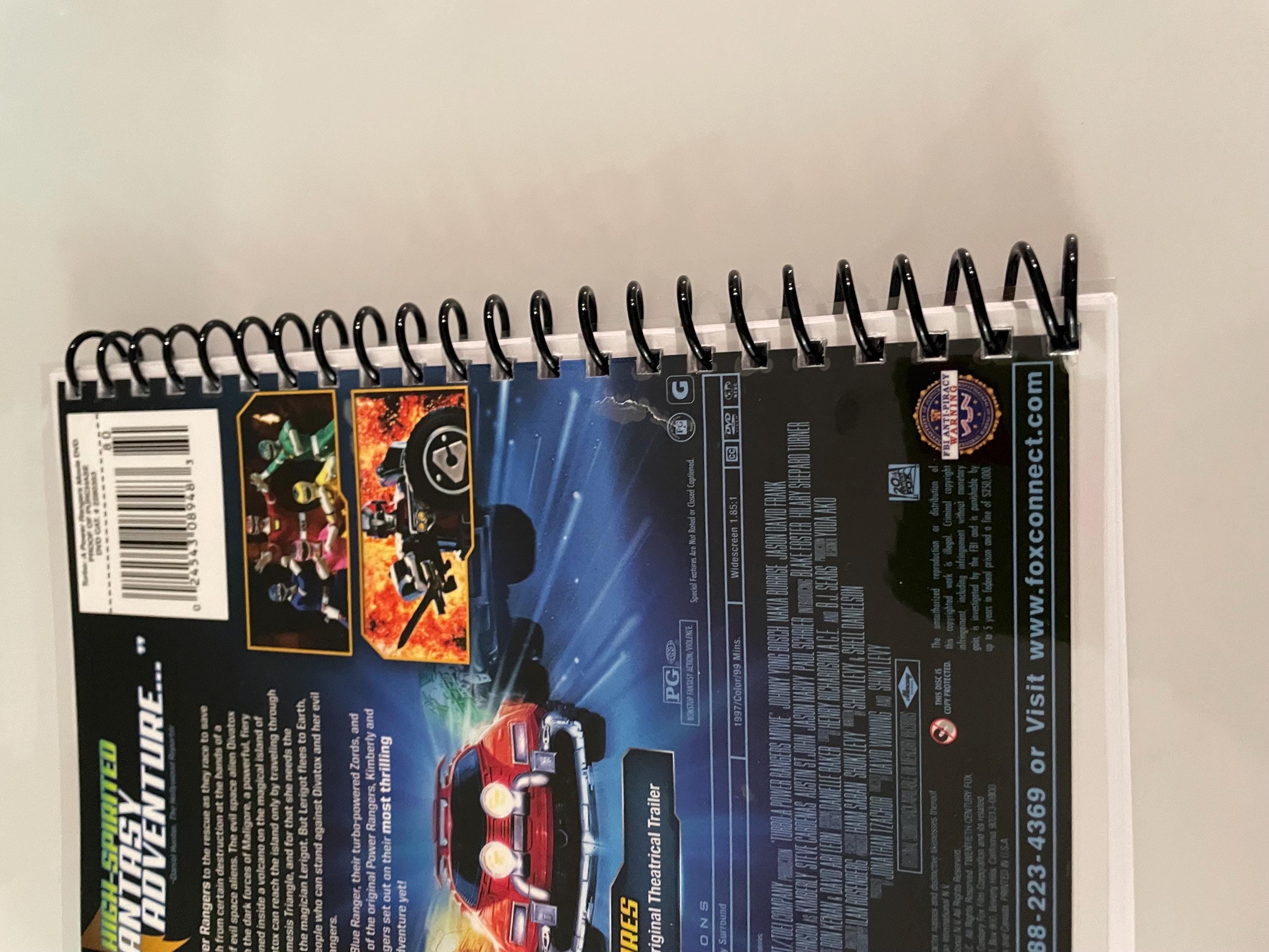 Turbo A Power Rangers Movie DVD Video Upcycled Spiral Bound Notebook ...