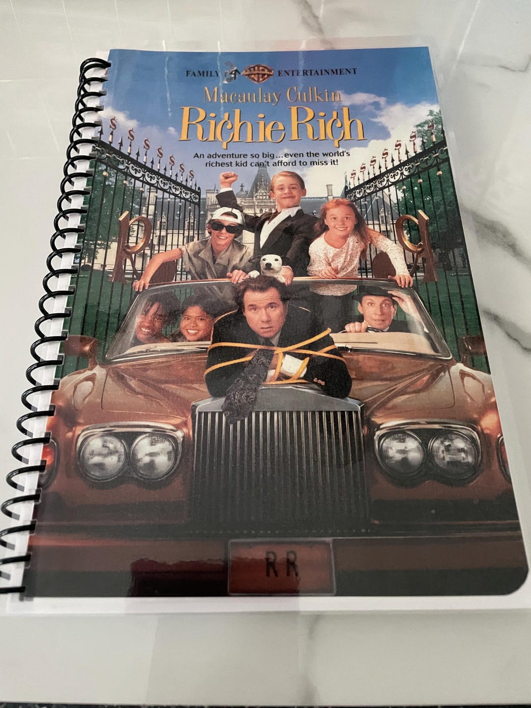 Richie Rich Movie VHS Upcycled Spiral Bound Notebook Journal Notepad ...