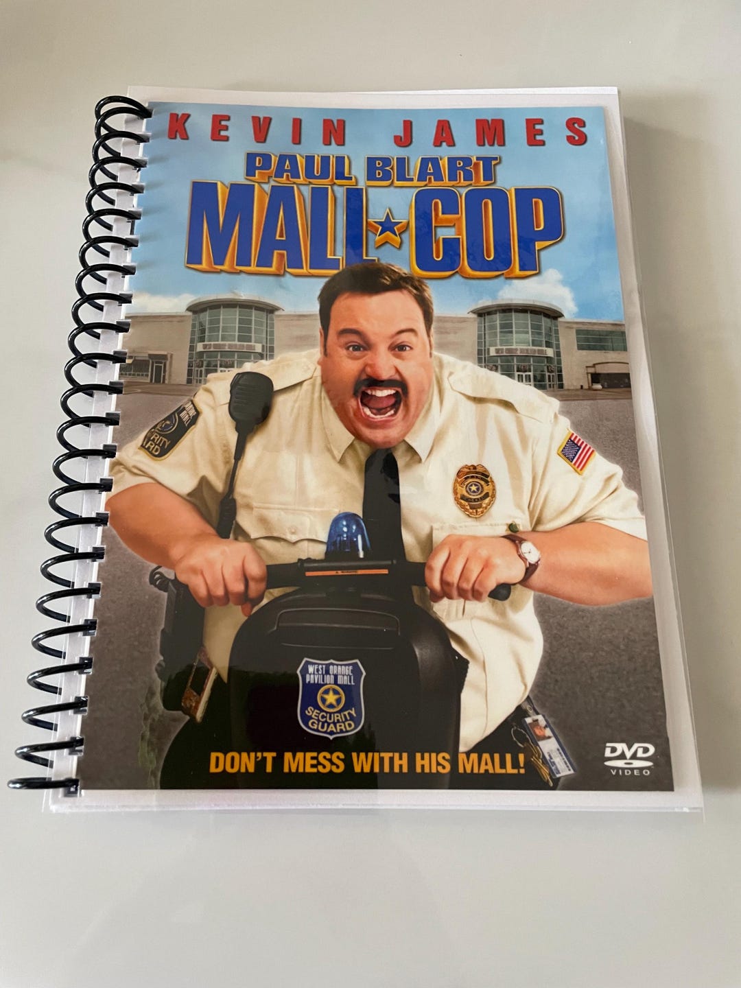 Paul Blart Mall Cop Movie DVD Upcycled Spiral Bound Notebook