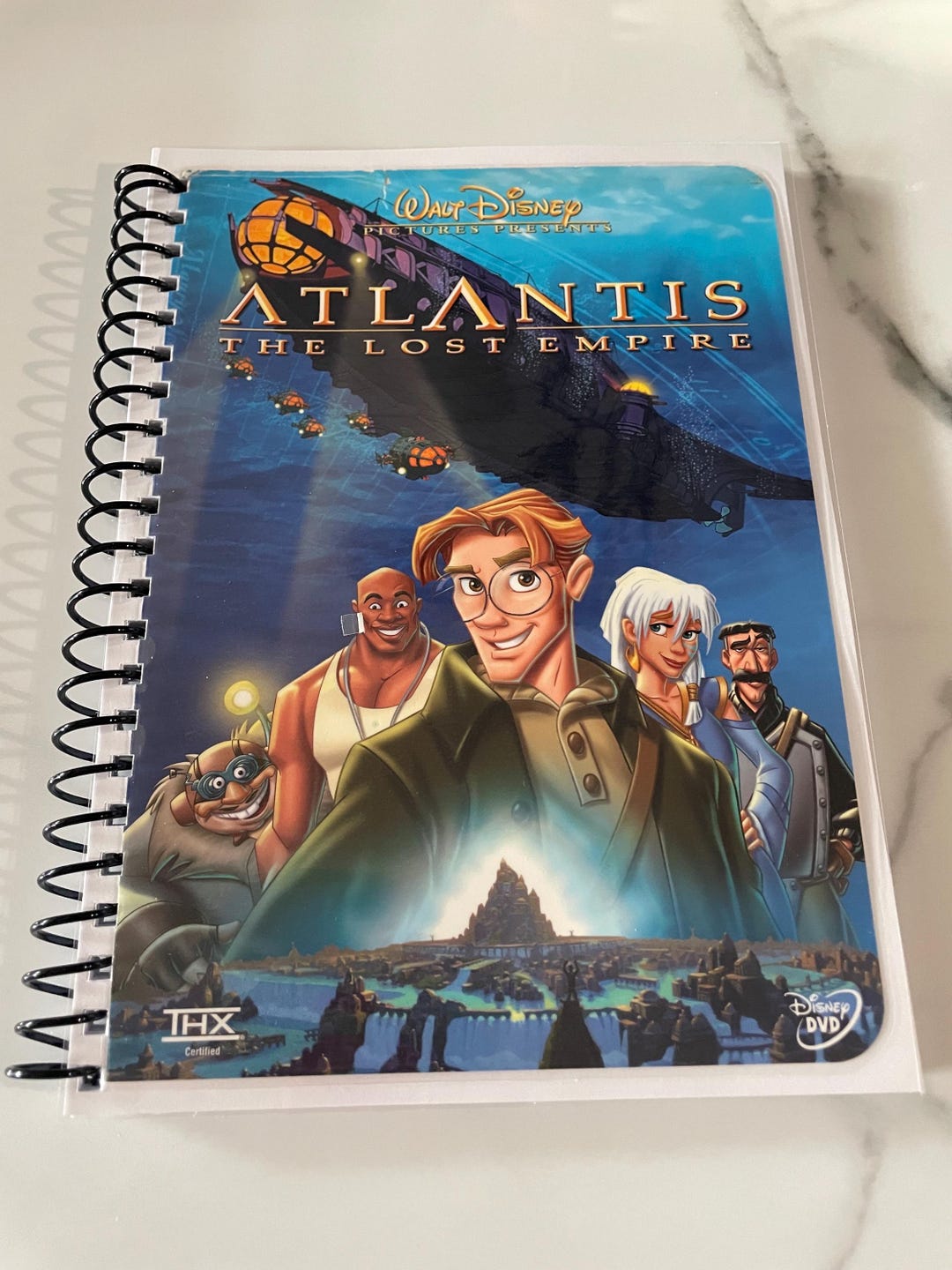 Walt Disney Atlantis the Lost Empire Movie DVD Upcycled Spiral Bound ...