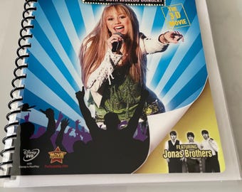 Hannah Montana e Miley Cyrus Best of Both Worlds Concert TV Show DVD Quaderno rilegato a spirale riciclato Vintage Disney Channel