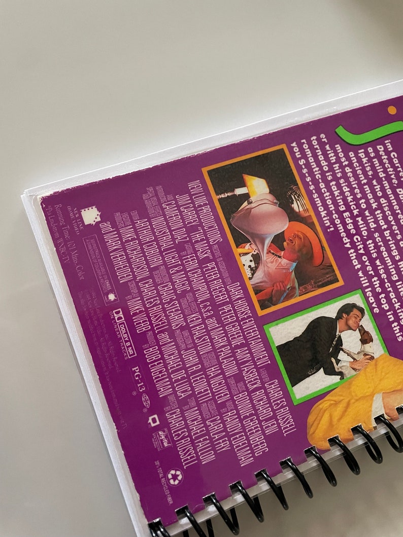 The Mask 90s Movie VHS Upcycled Spiral Bound Notebook Journal Vintage ...