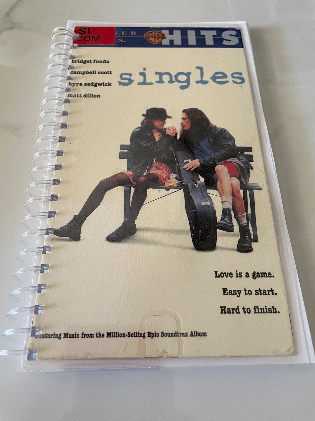 Singles Movie VHS Upcycled Spiral Bound Notebook Journal Vintage 90s ...