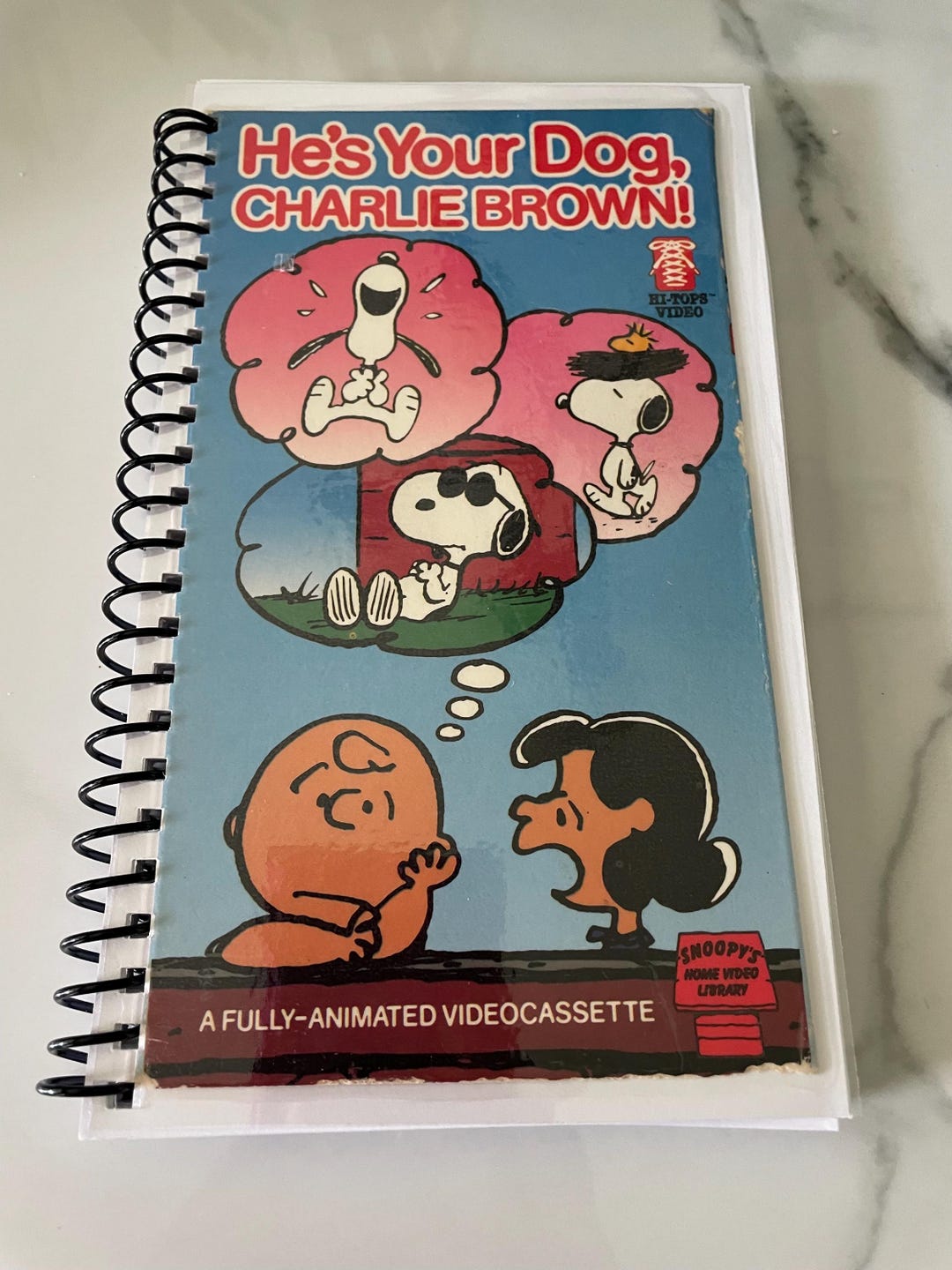 Here’s Your Dog Charlie Brown Movie VHS Upcycled Spiral Bound Notebook ...