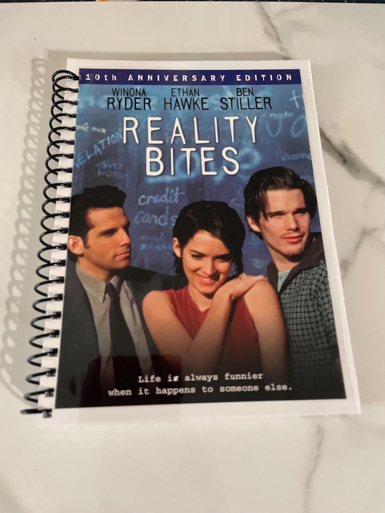 Reality Bites Movie DVD Upcycled Spiral Bound Notebook Notepad Journal ...