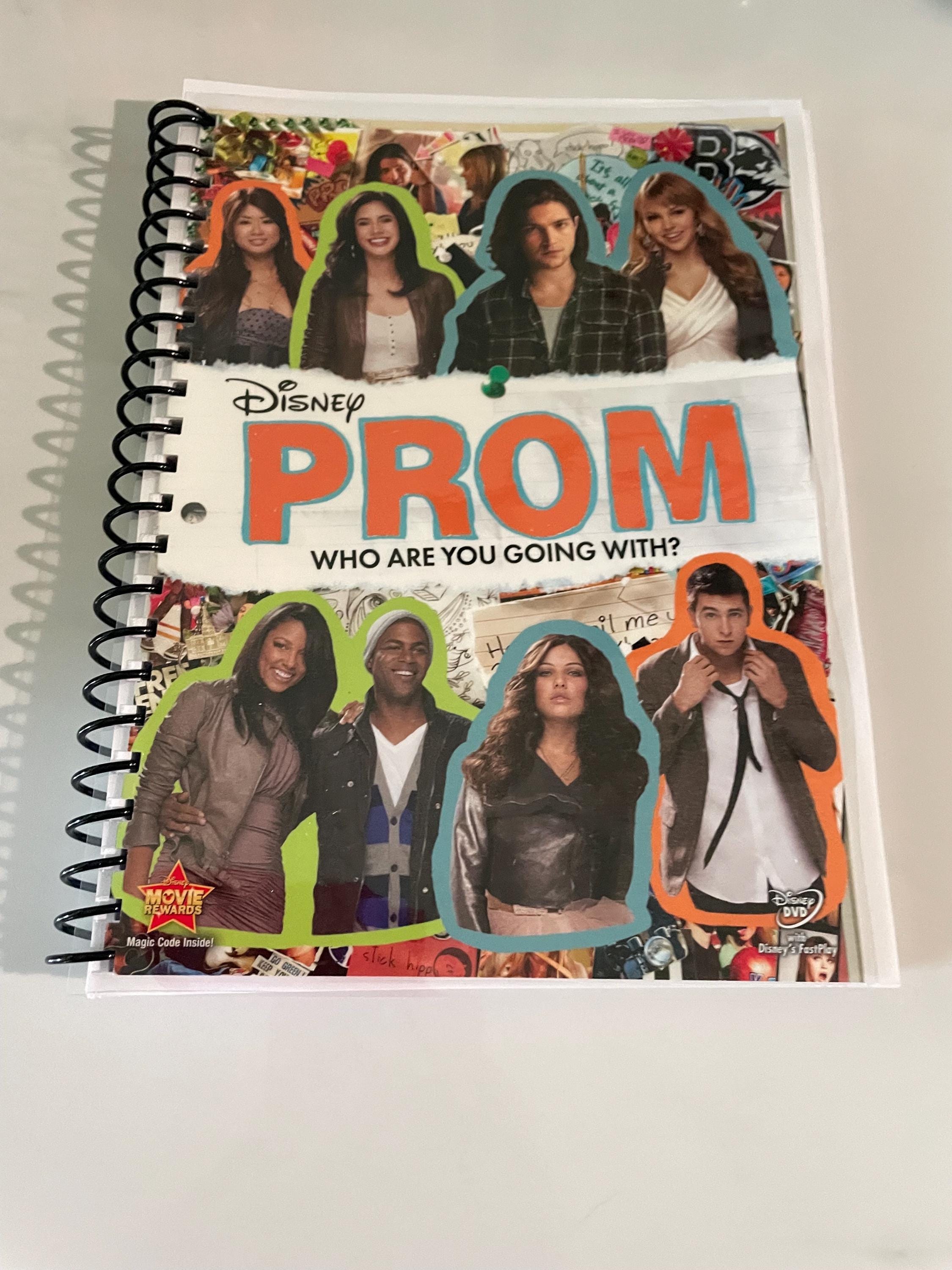 Disney Prom Movie DVD Upcycled Spiral Bound Notebook Journal Notepad ...