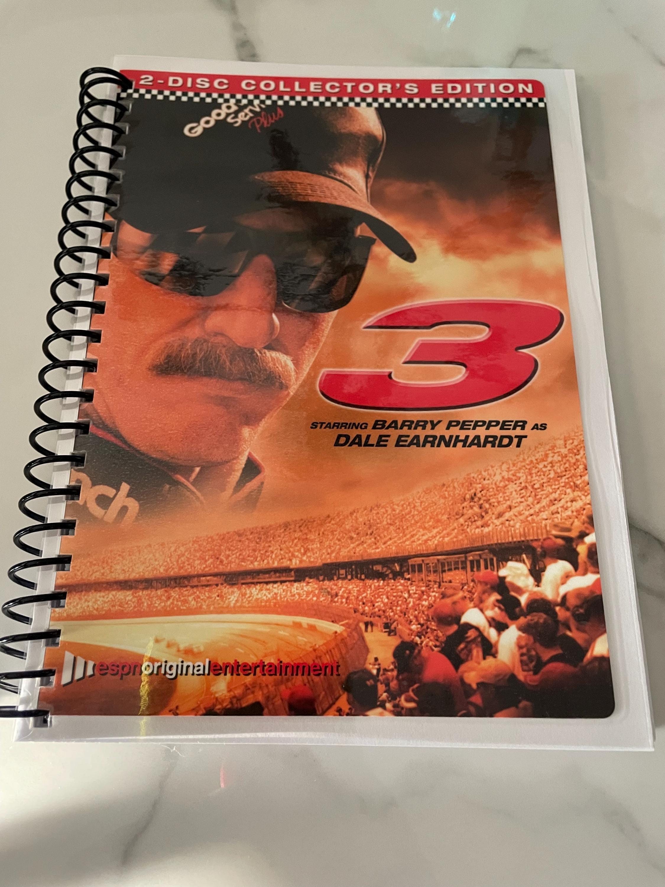 3 Dale Earnhardt Movie DVD Upcycled Spiral Bound Notebook Notepad