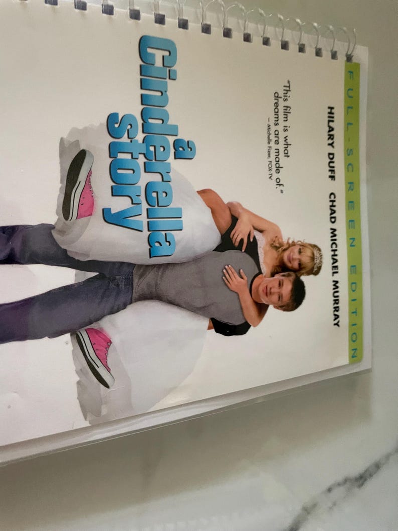 A Cinderella Story Hilary Duff Jennifer Coolidge Movie y2k 2000s DVD Upcycled Spiral Bound Notebook Vintage Gift Ideas Stocking Stuffers image 4