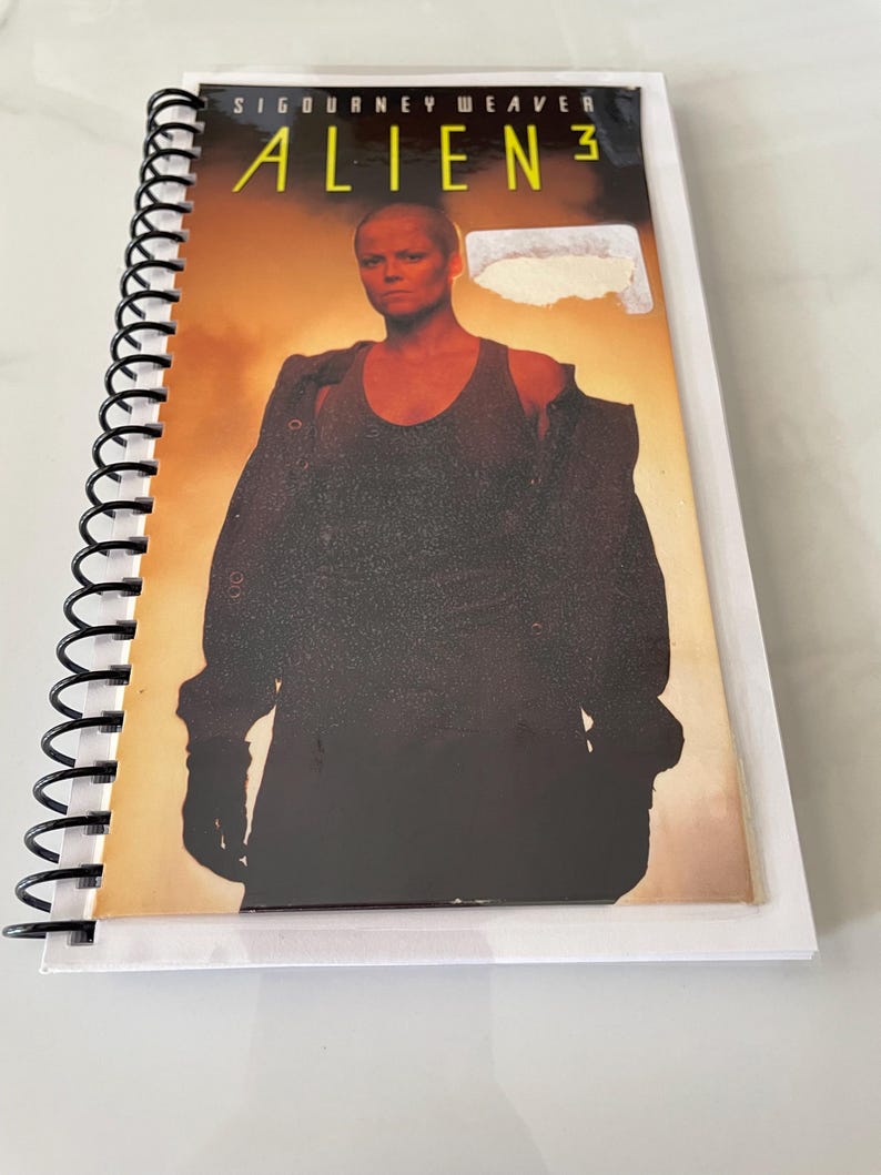 90s Alien 3 Movie VHS Video Upcycled Spiral Bound Notebook Notepad ...