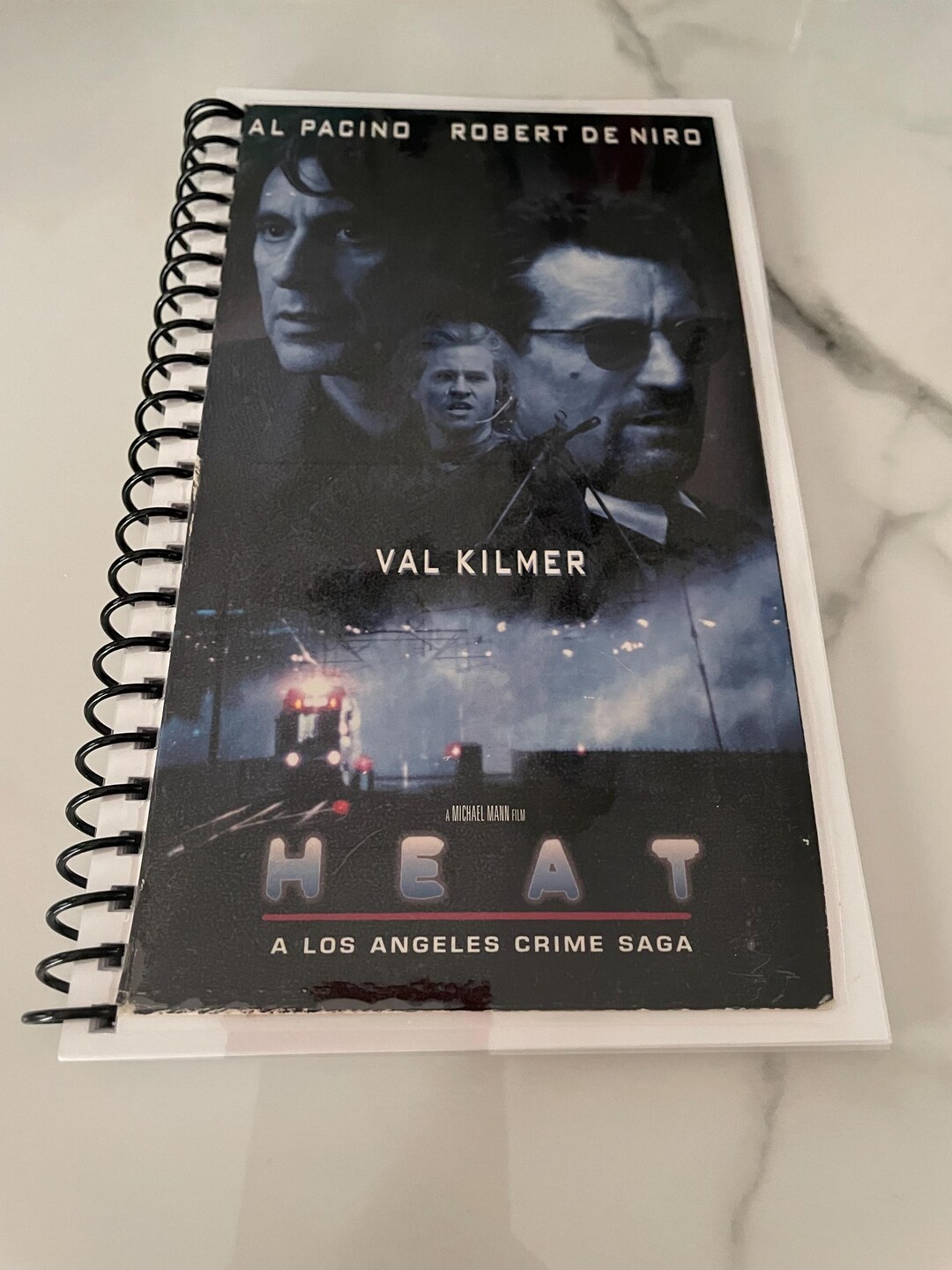 Heat Movie VHS Upcycled Spiral Bound Notebook Journal Vintage Nostalgia ...