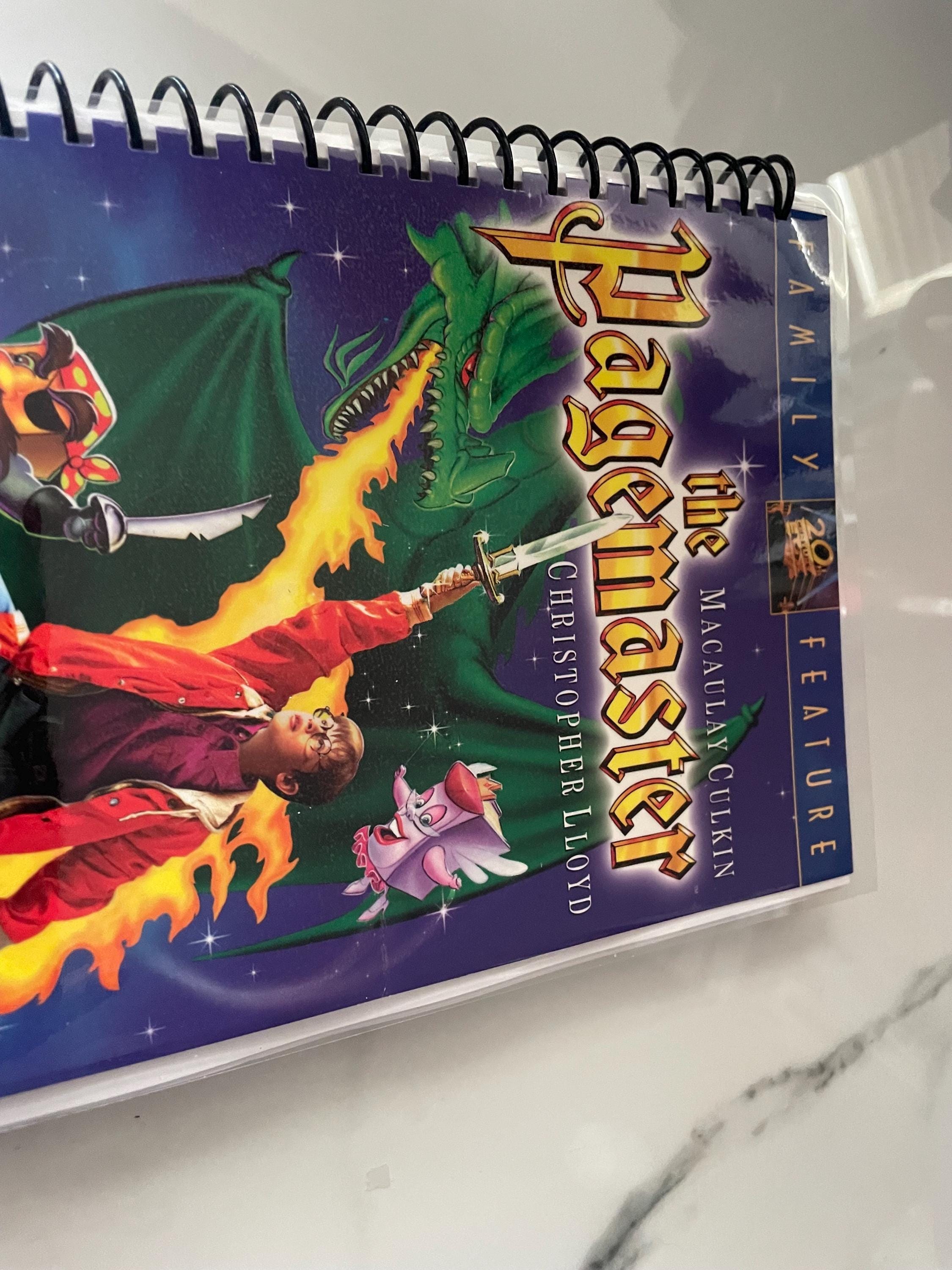 The Pagemaster 90s Movie VHS Video Upcycled Spiral Bound Notebook ...