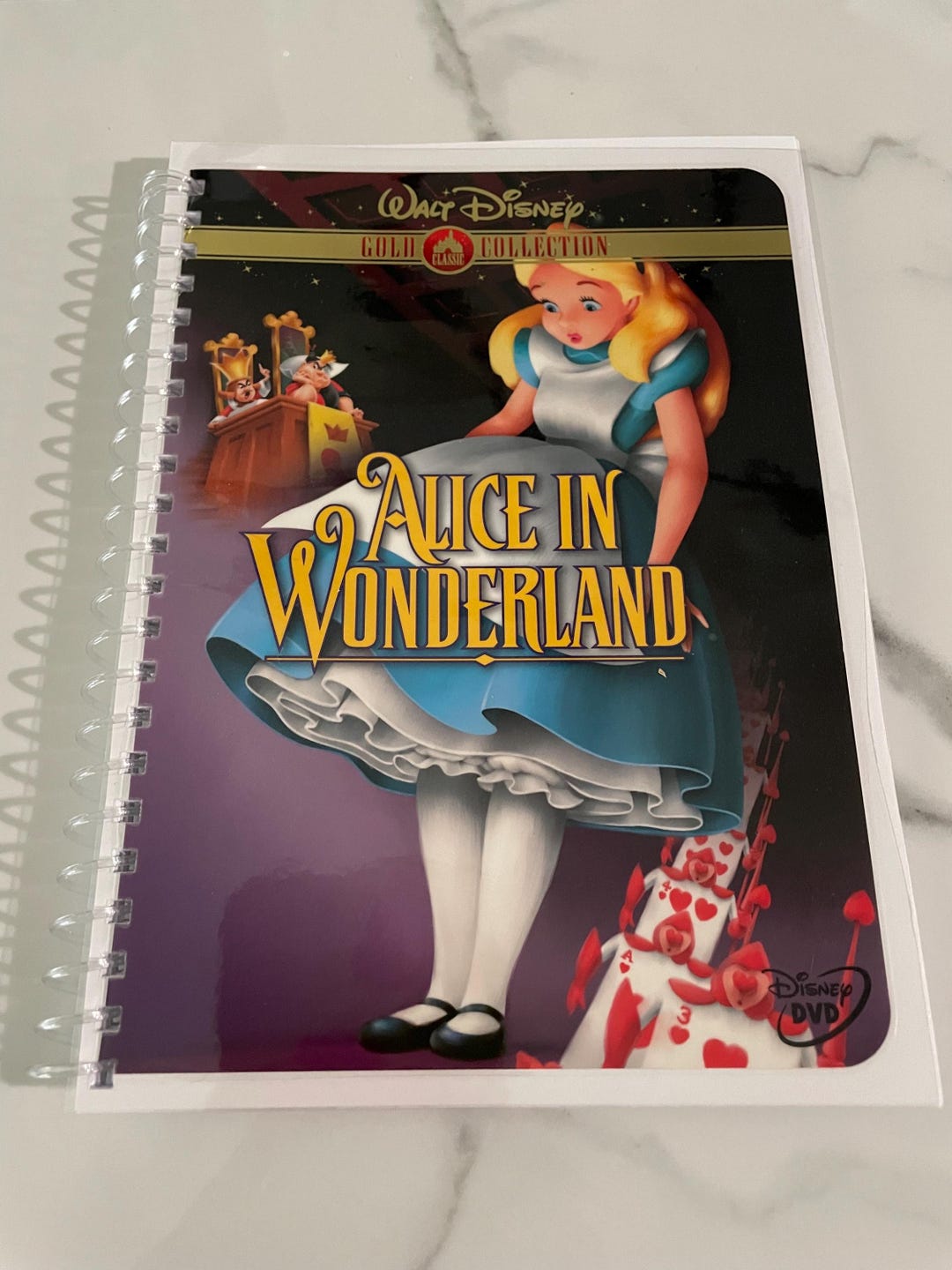 Walt Disneys Alice in Wonderland Movie DVD Animated Upcycled Spiral ...