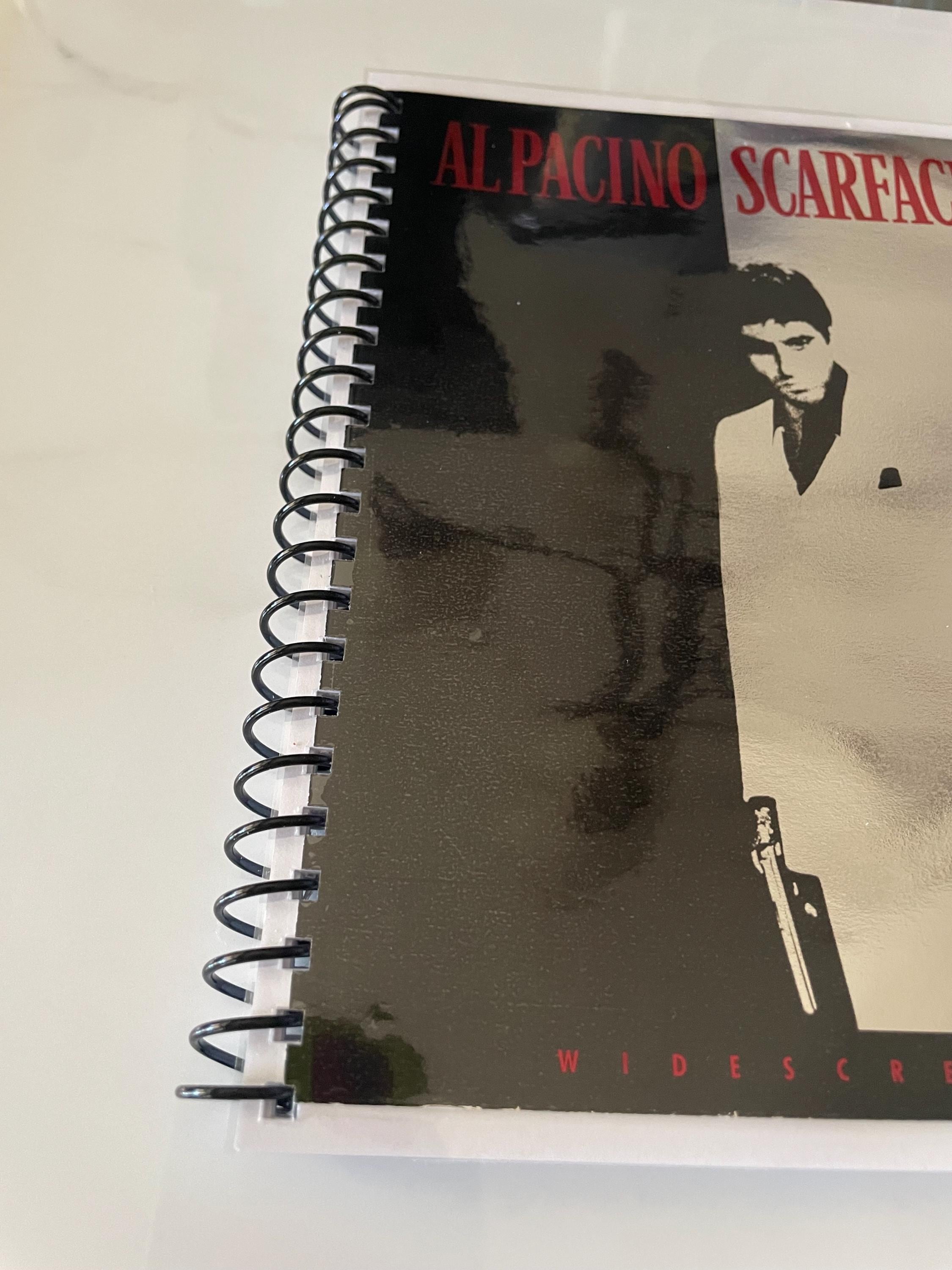 Scarface Movie 80s DVD Upcycled Spiral Bound Notebook Notepad Journal ...