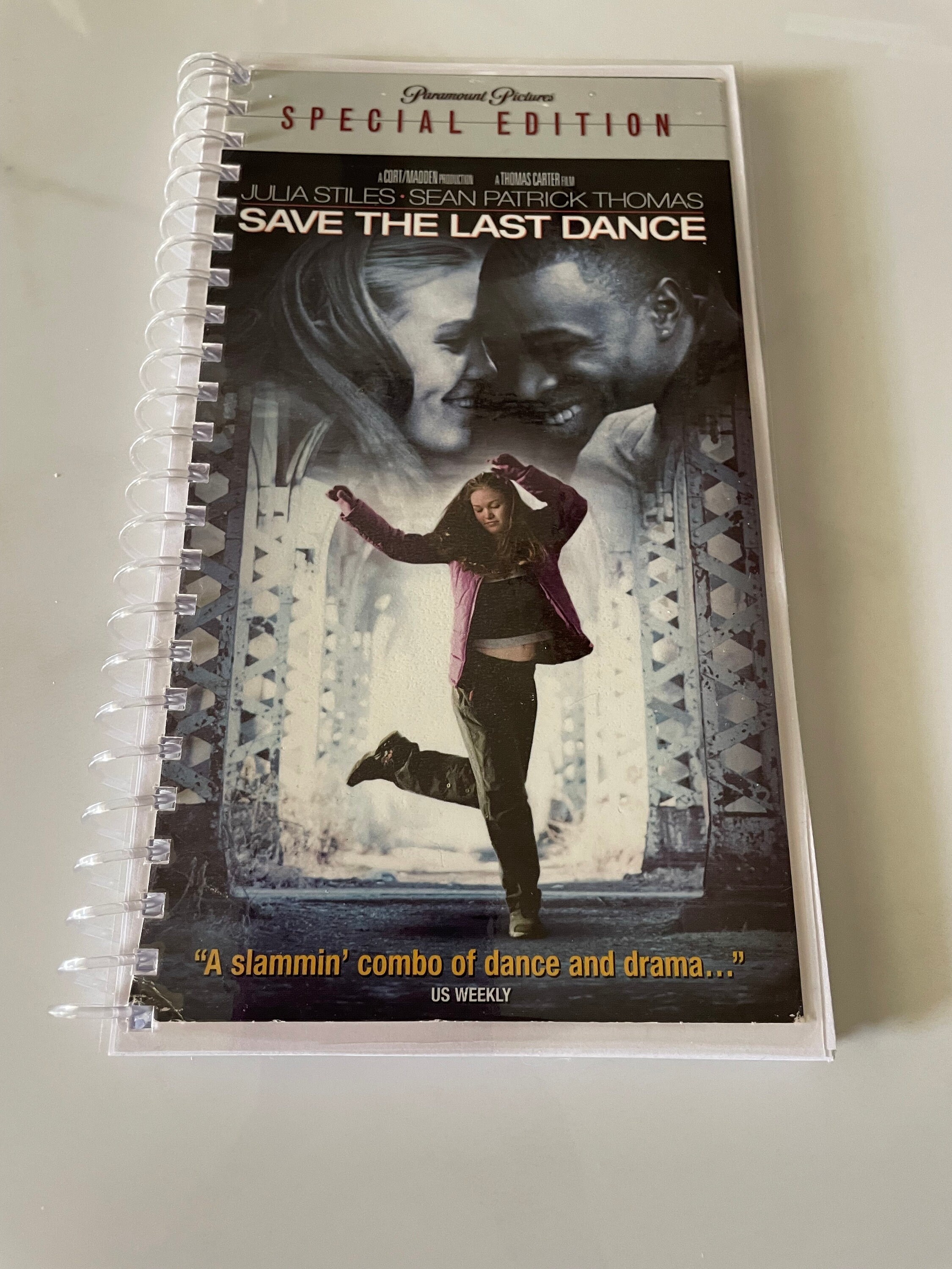 Save the Last Dance Movie VHS Upcycled Spiral Bound Notebook