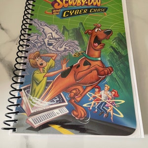 Scooby Doo and the Cyber Chase Animated  Movie VHS Upcycled Spiral Bound Notebook Journal Vintage Gift Ideas