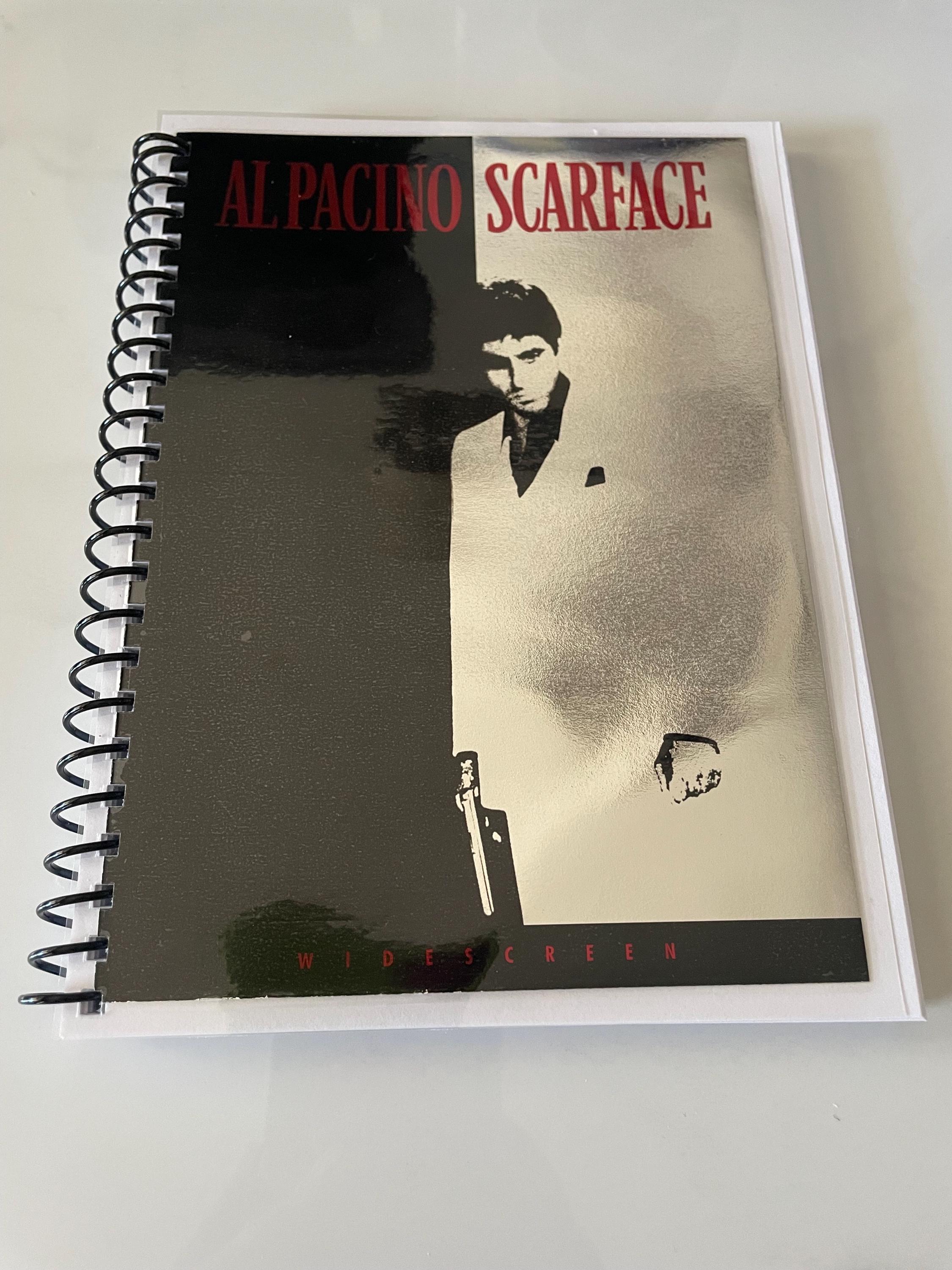 Scarface Movie 80s DVD Upcycled Spiral Bound Notebook Notepad Journal ...