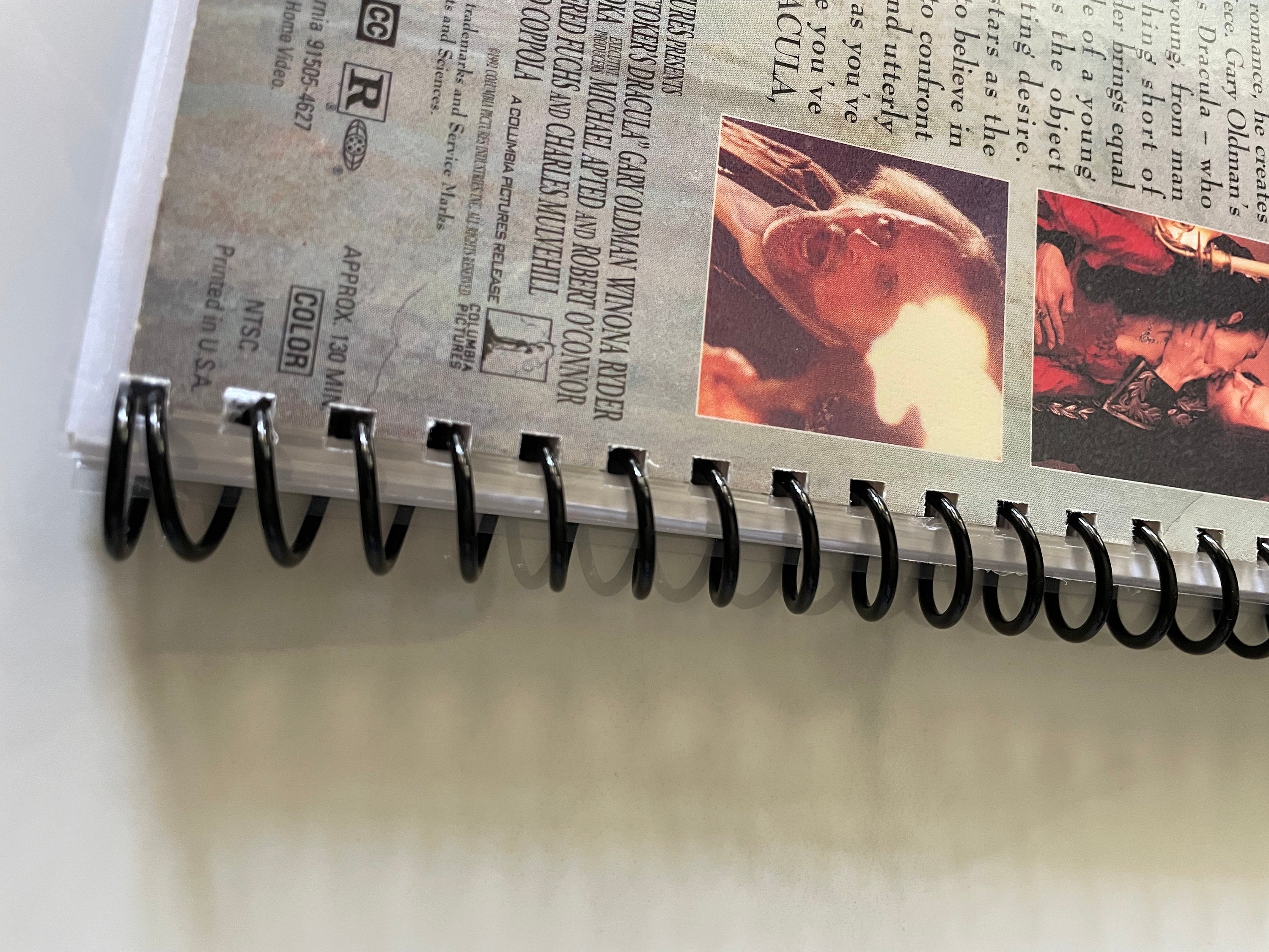 90s Dracula Movie VHS Upcycled Spiral Bound Notebook Vintage Winona ...