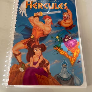 Disneys Hercules Animated 90s VHS Upcycled Spiral Bound Notebook ...