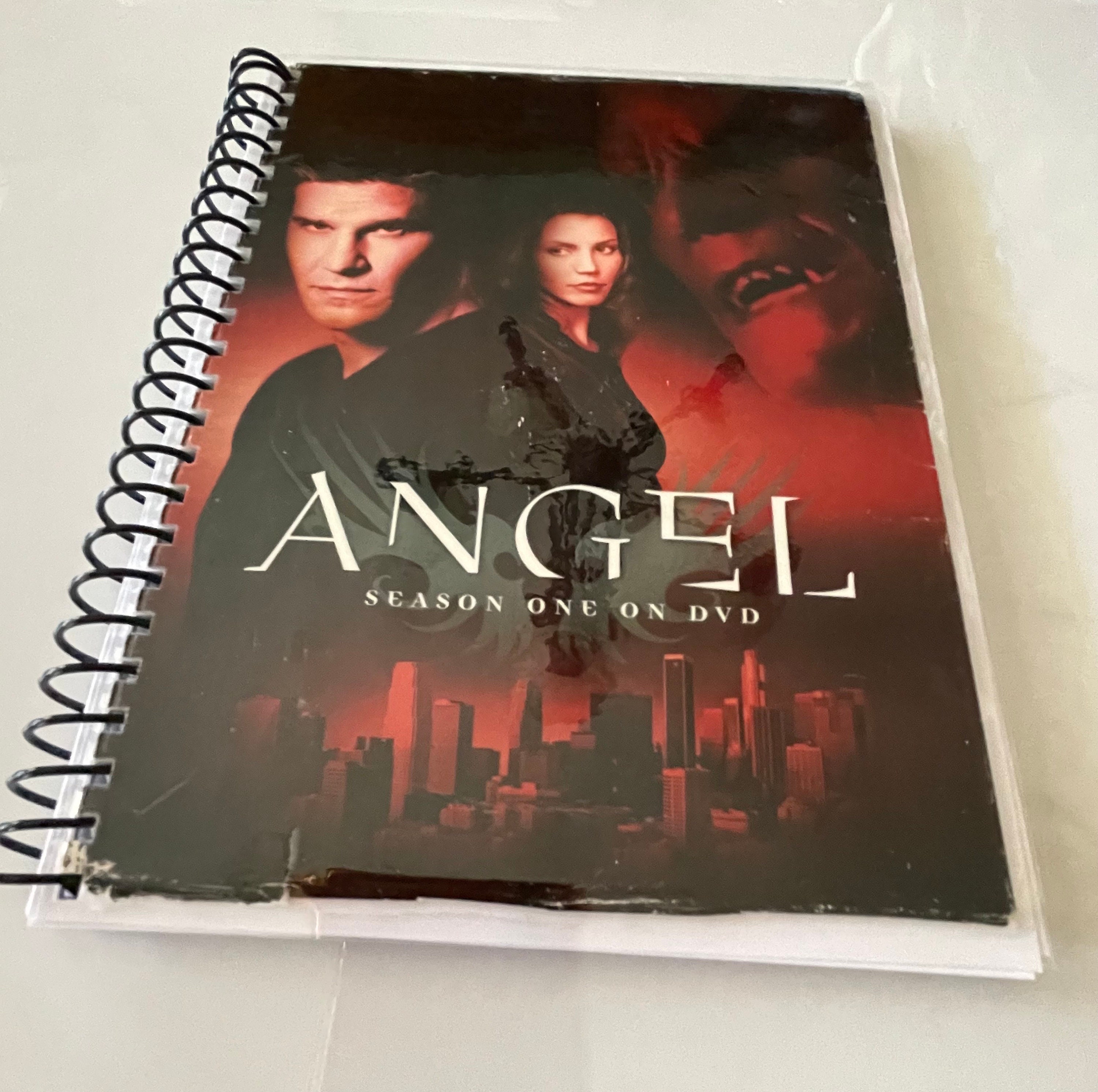 Angel TV Series Show Season 1 DVD Upcycled Spiral Bound Notebook