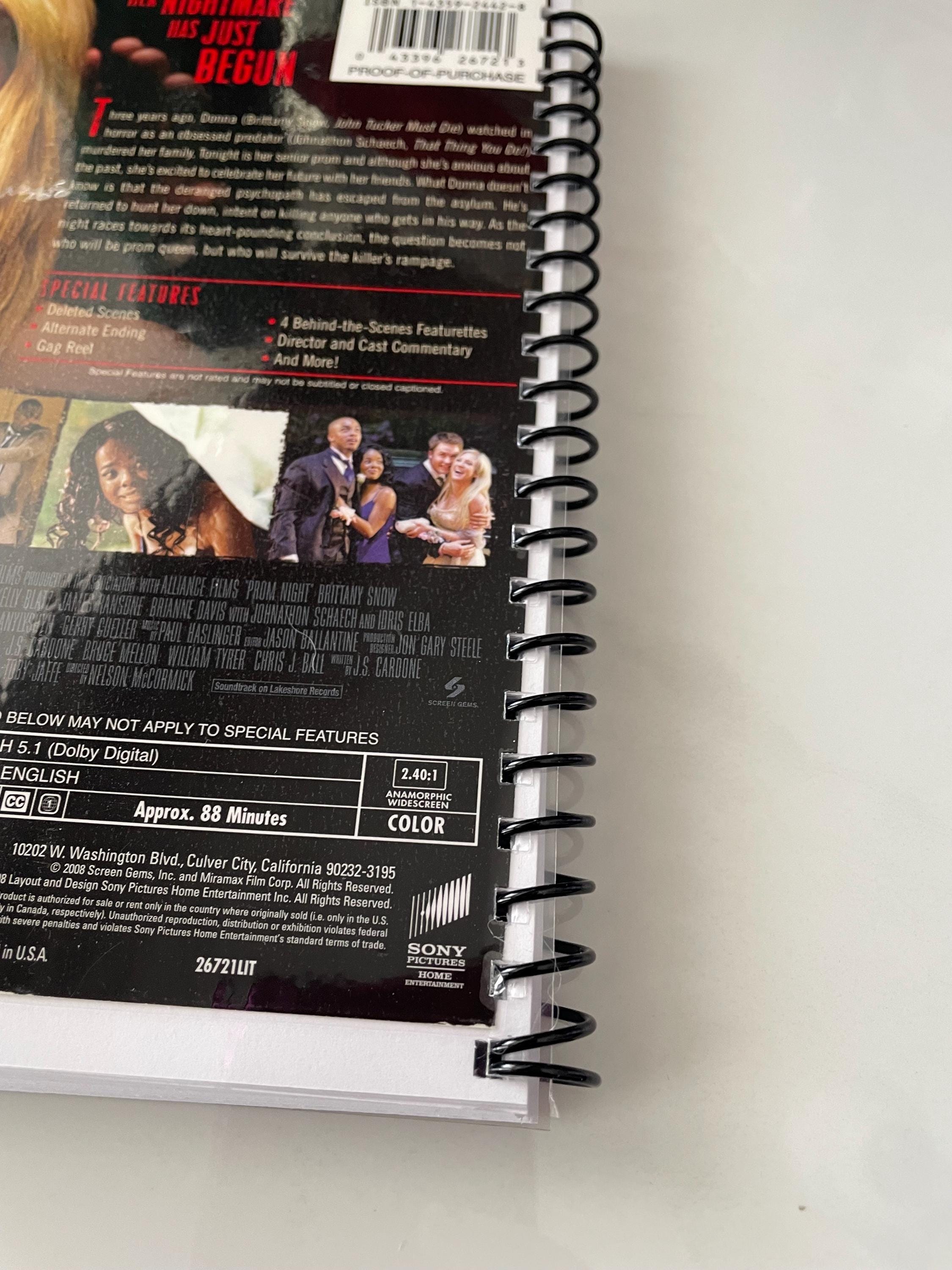 Prom Night Movie DVD Upcycled Spiral Bound Notebook Journal Notepad ...