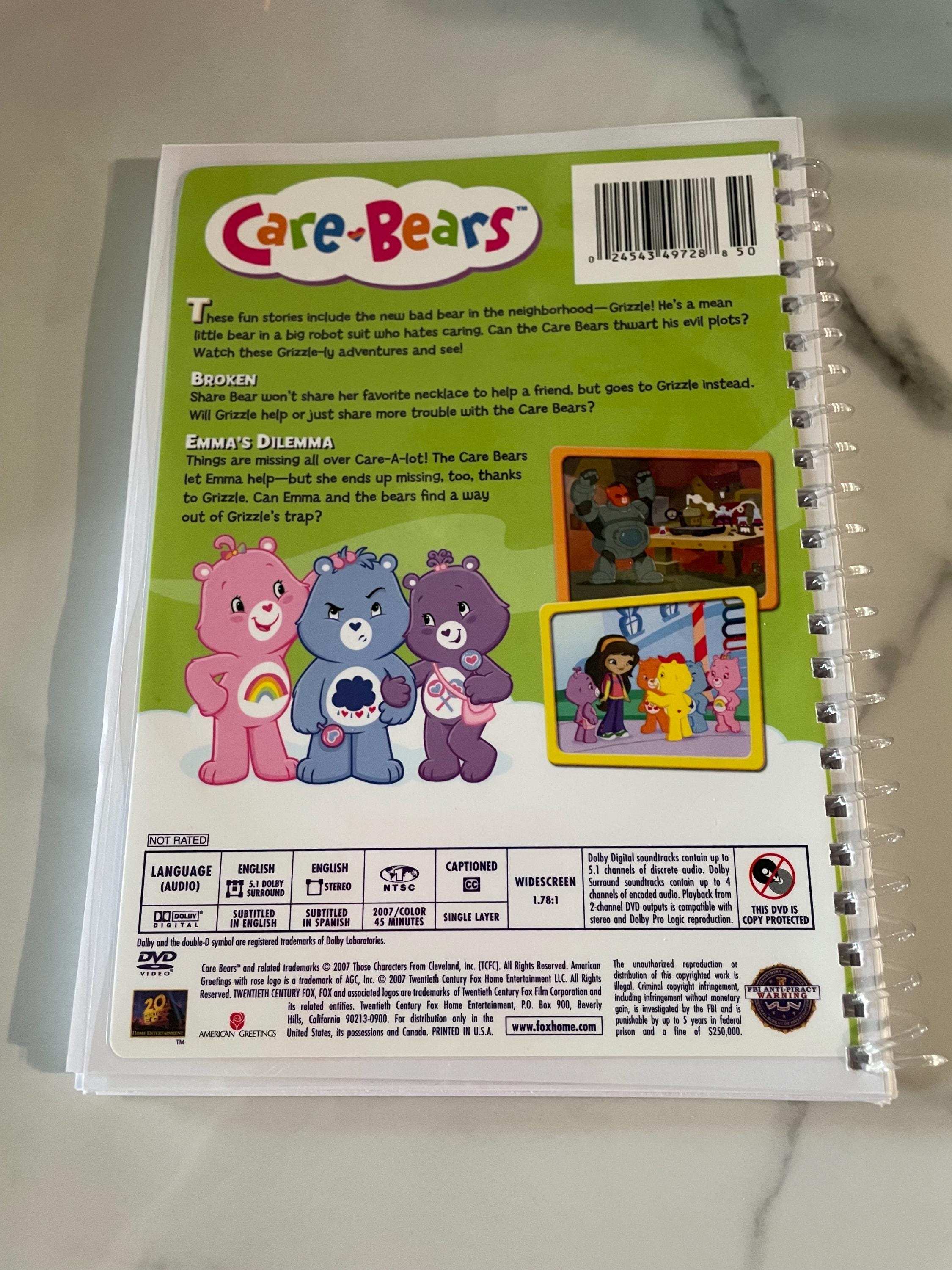 Cartoon Care Bears Grizzley-ly Adventures Movie Video DVD Upcycled