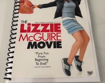 Lizzie McGuire Film-DVD, Upcycling-Notizbuch mit Spiralbindung, Vintage-Nostalgie, Retro-Einzigartigkeit, umweltfreundlich, Hilary Duff