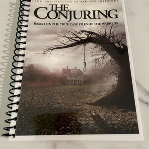 The Conjuring Movie DVD Upcycled Spiral Bound Notebook Notepad Journal Vintage Gift Ideas Lorraine Warren Ed Warren Horror Scary Movie