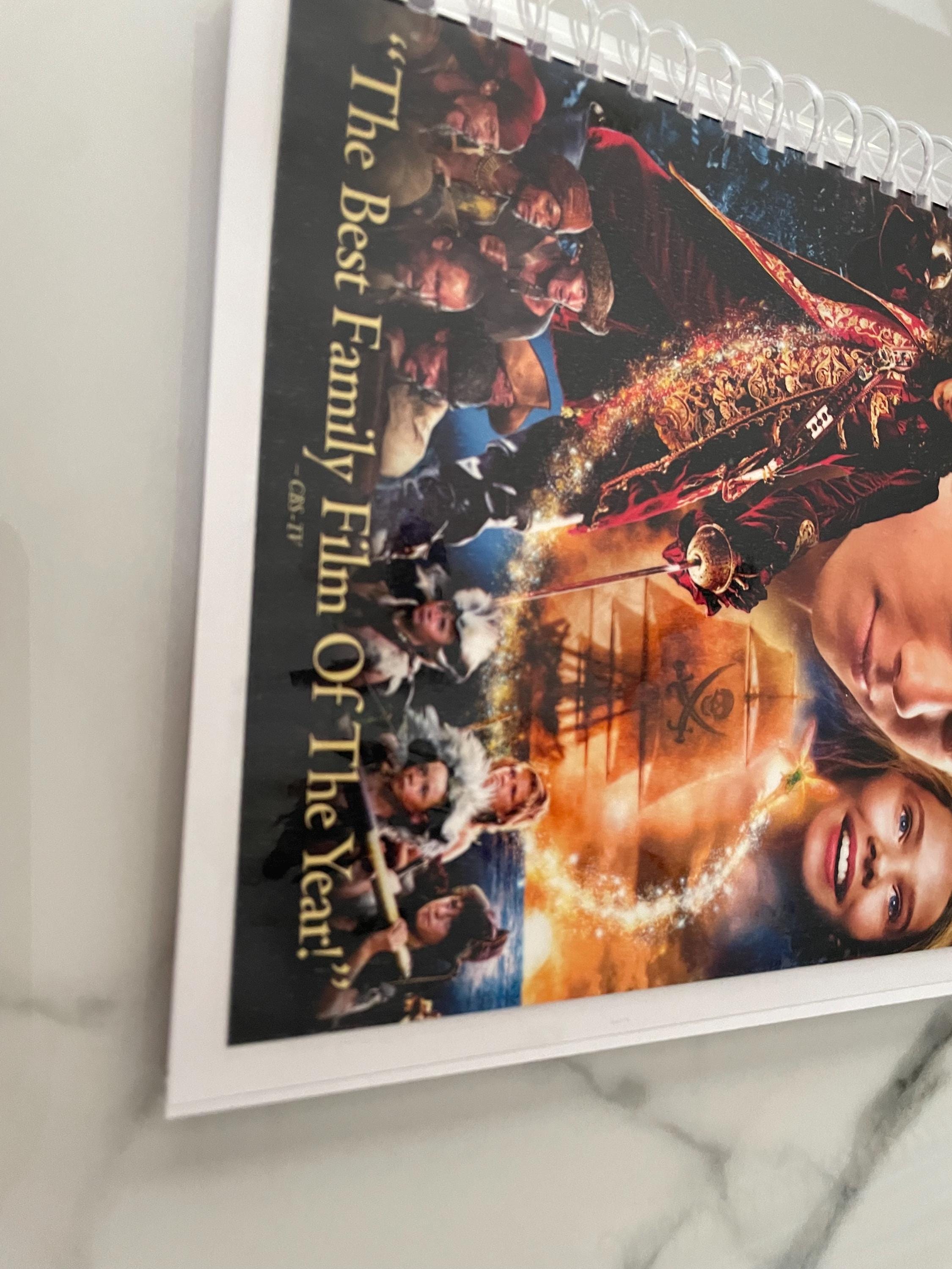 Peter Pan Movie DVD Upcycled Spiral Bound Notebook Journal Notepad Gift ...