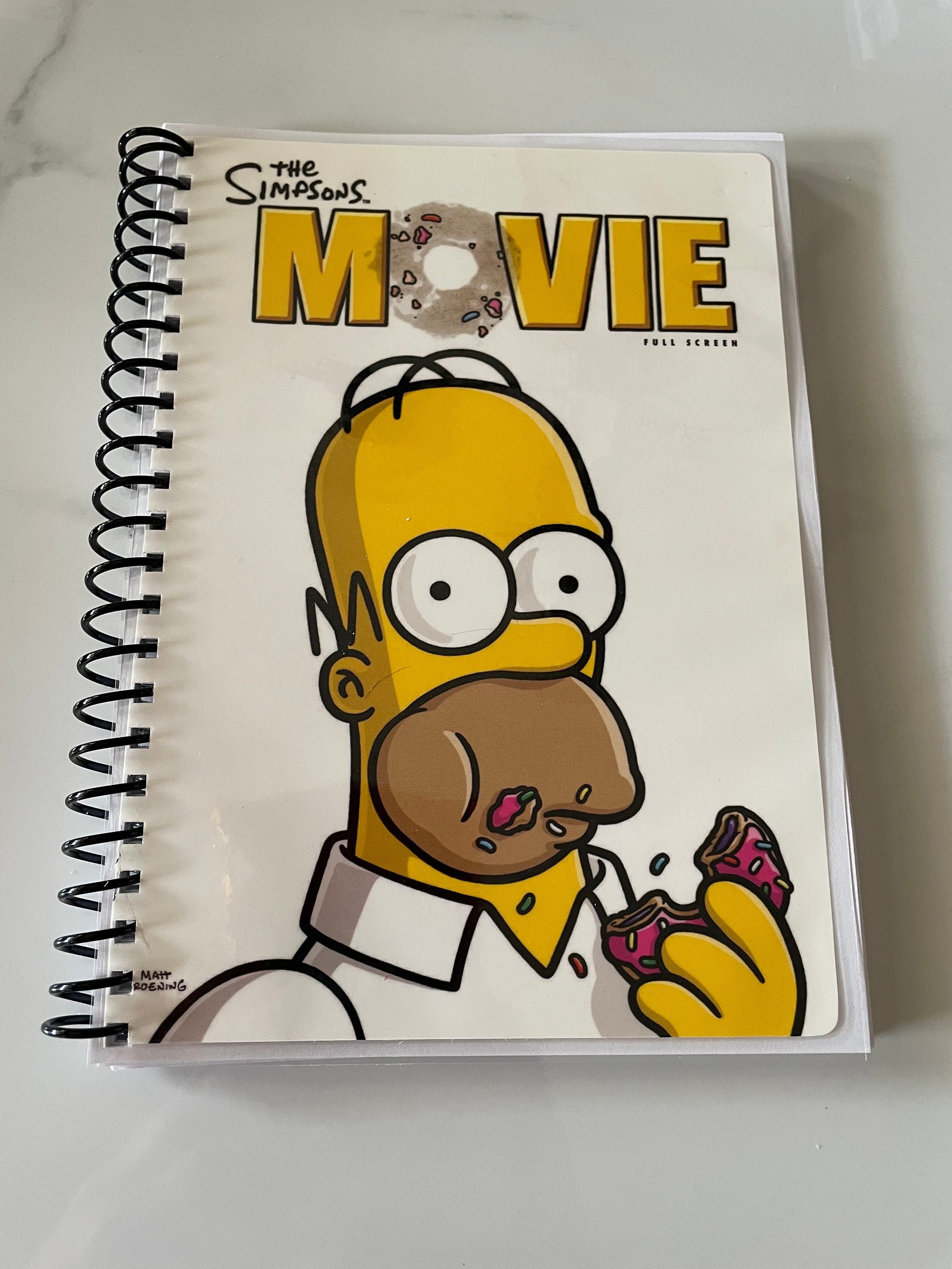 The Simpsons Movie DVD Upcycled Spiral Bound Notebook