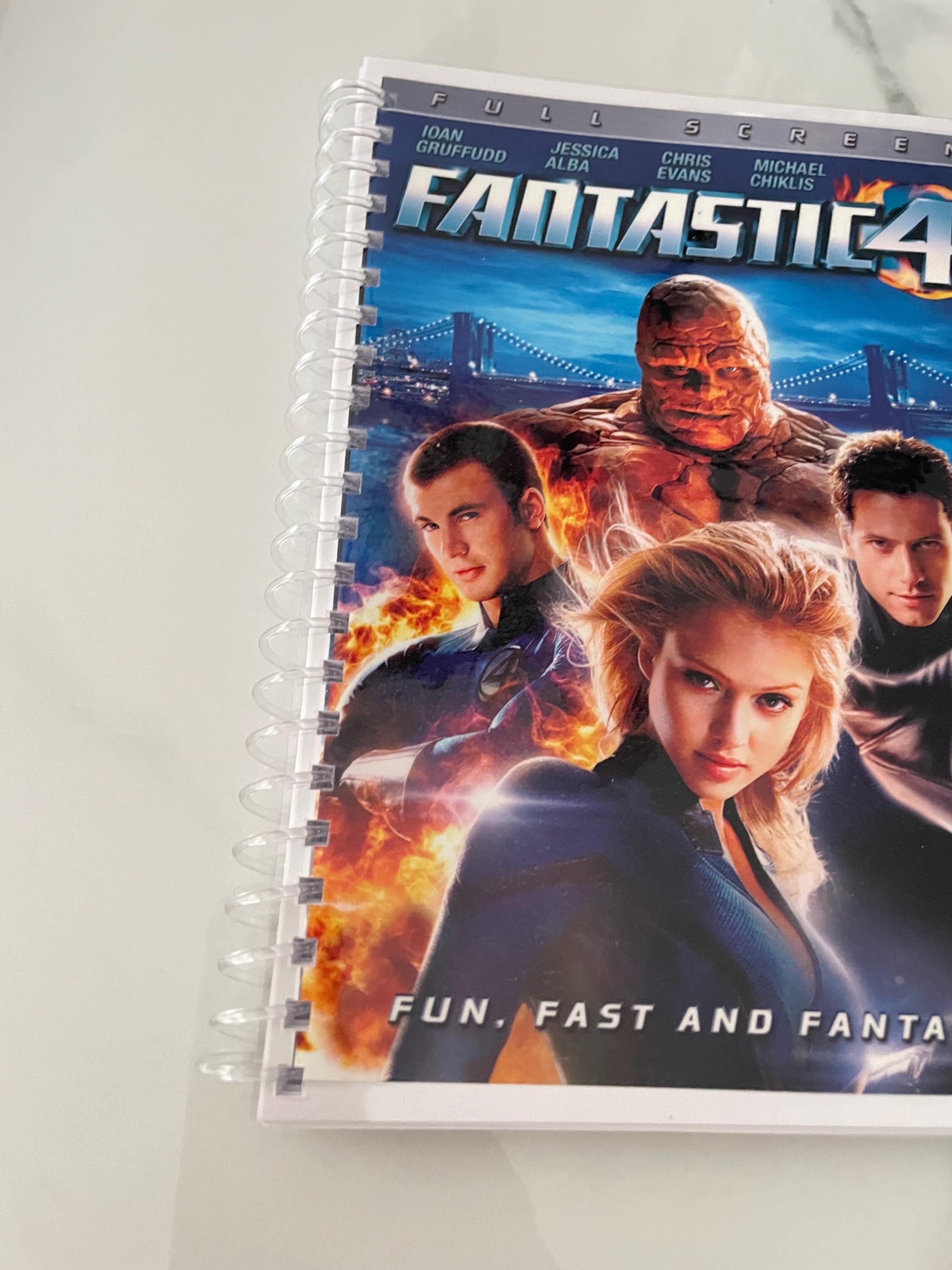 Fantastic Four Movie DVD Upcycled Spiral Bound Notebook Notepad Journal ...