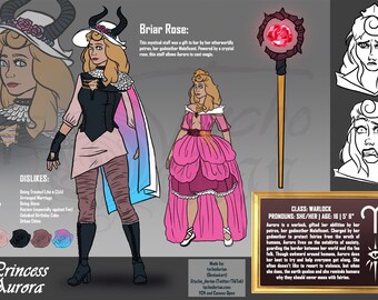 Custom Character Reference Sheet | DnD, Fursona, Anthro, or OC Commission | Full Body, Headshot & Expressions | Digital + Print Art