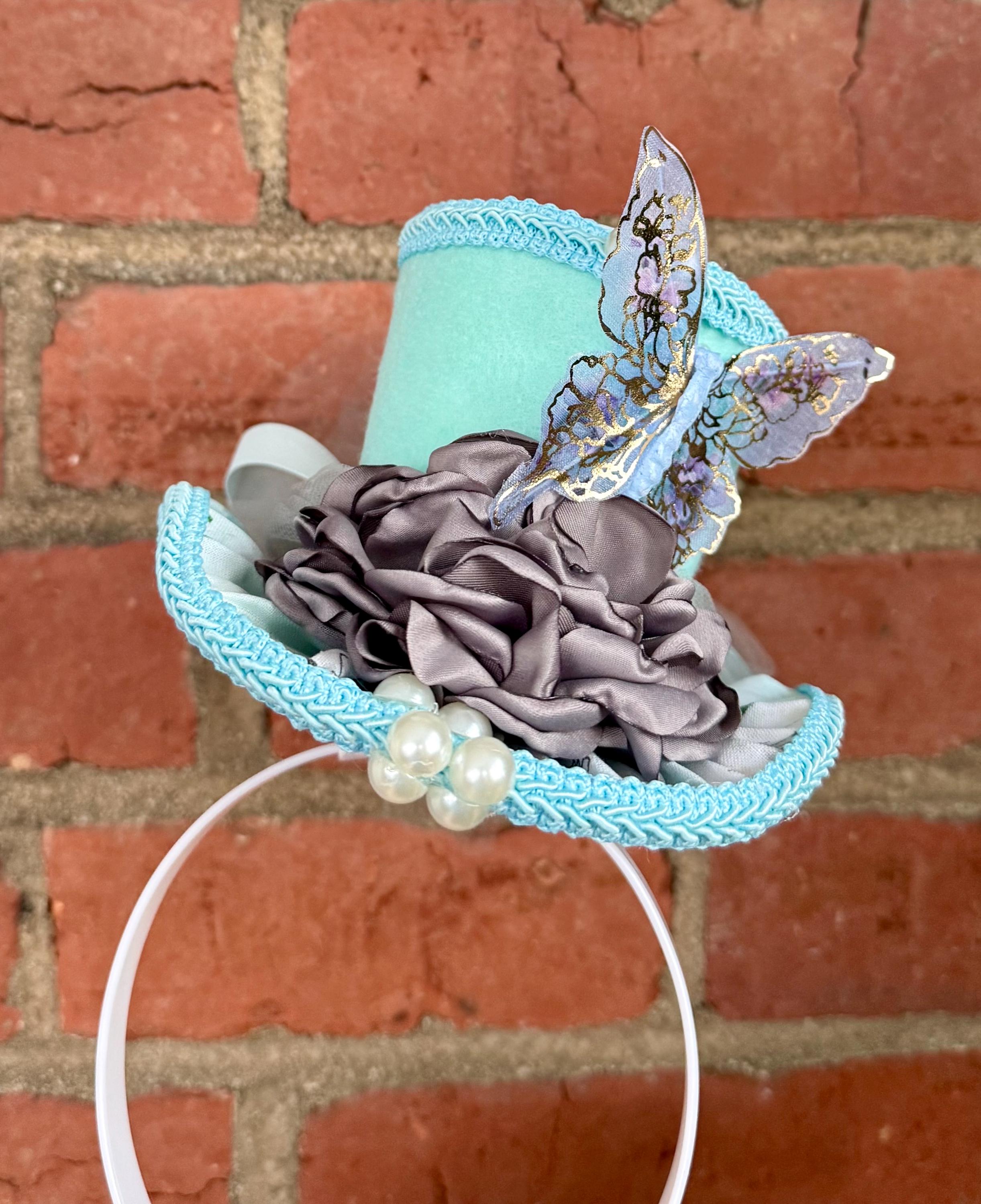 Blue Dream - EDM Festival Butterfly Fascinator NAVY & MONARCH BUTTERFLY FASCINATOR – The Hat Hive main image 2