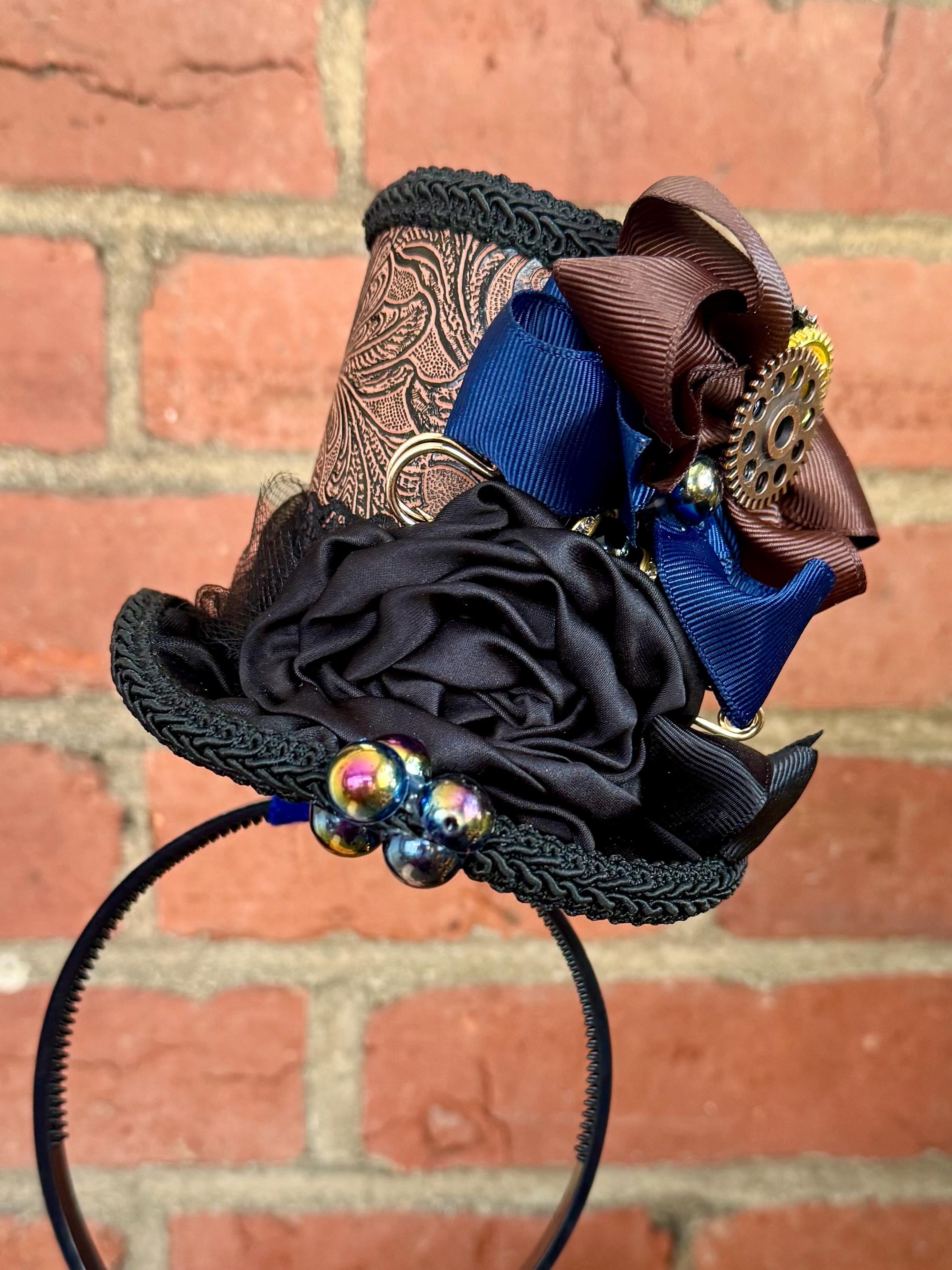 Handmade leather fascinator hat new Leather Fascinator - Etsy main image 4