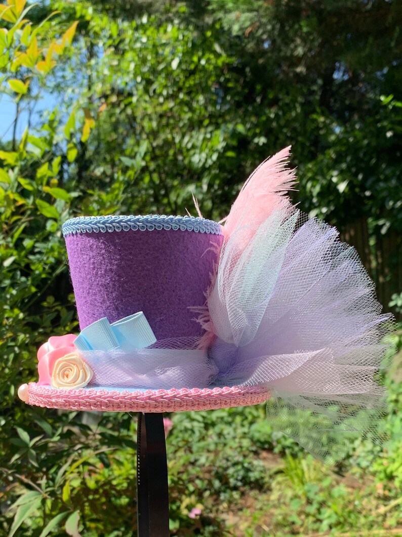 Tea Party Hat Felt Top Hat Headband Mad Hatter Decoration Etsy
