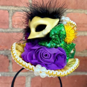 Purple Gold Fascinator - Etsy display picture 1